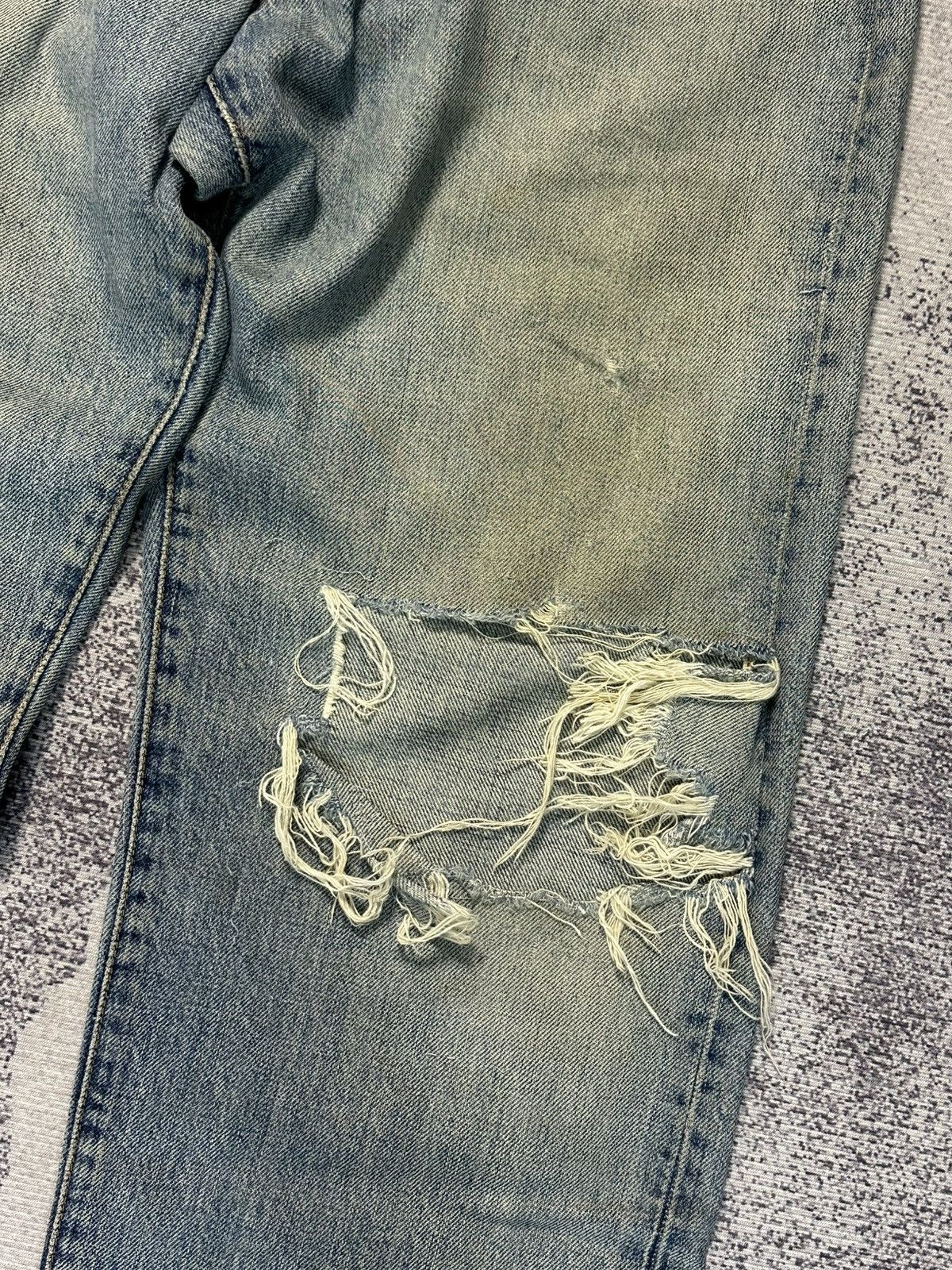 Kapital Vintage Levis 501 Button J22 Selvedge Distressed Denim Jeans Size US 27 - 5 Thumbnail