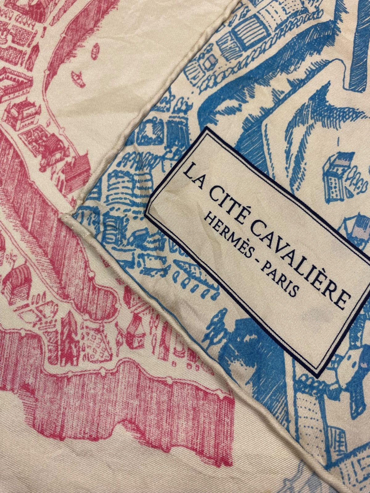 Hermes Vintage Hermes La Cite Cavaliere Silk Scarf Size ONE SIZE - 12 Thumbnail