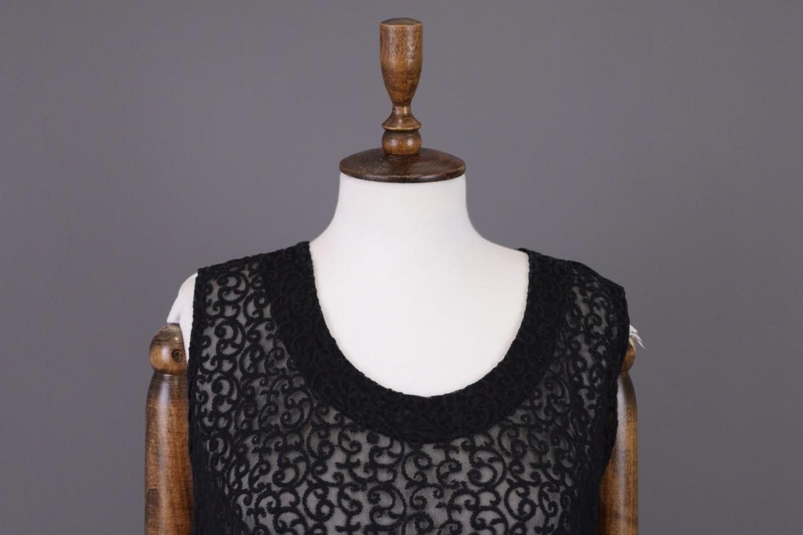 Designer Sarah Santos Black Mesh Sleveless Top Blouse Size S Size S / US 4 / IT 40 - 4 Thumbnail