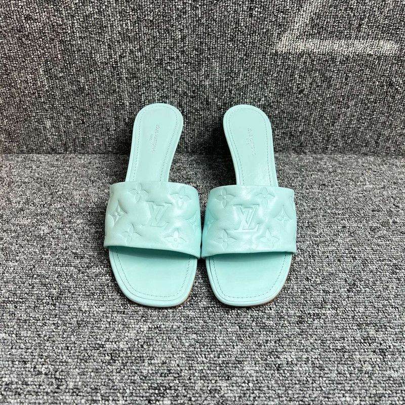 Louis Vuitton Louis Vuitton Stylish Aqua High Heel Slide Sandals -2508 Size US 6 / IT 36 - 2 Thumbnail