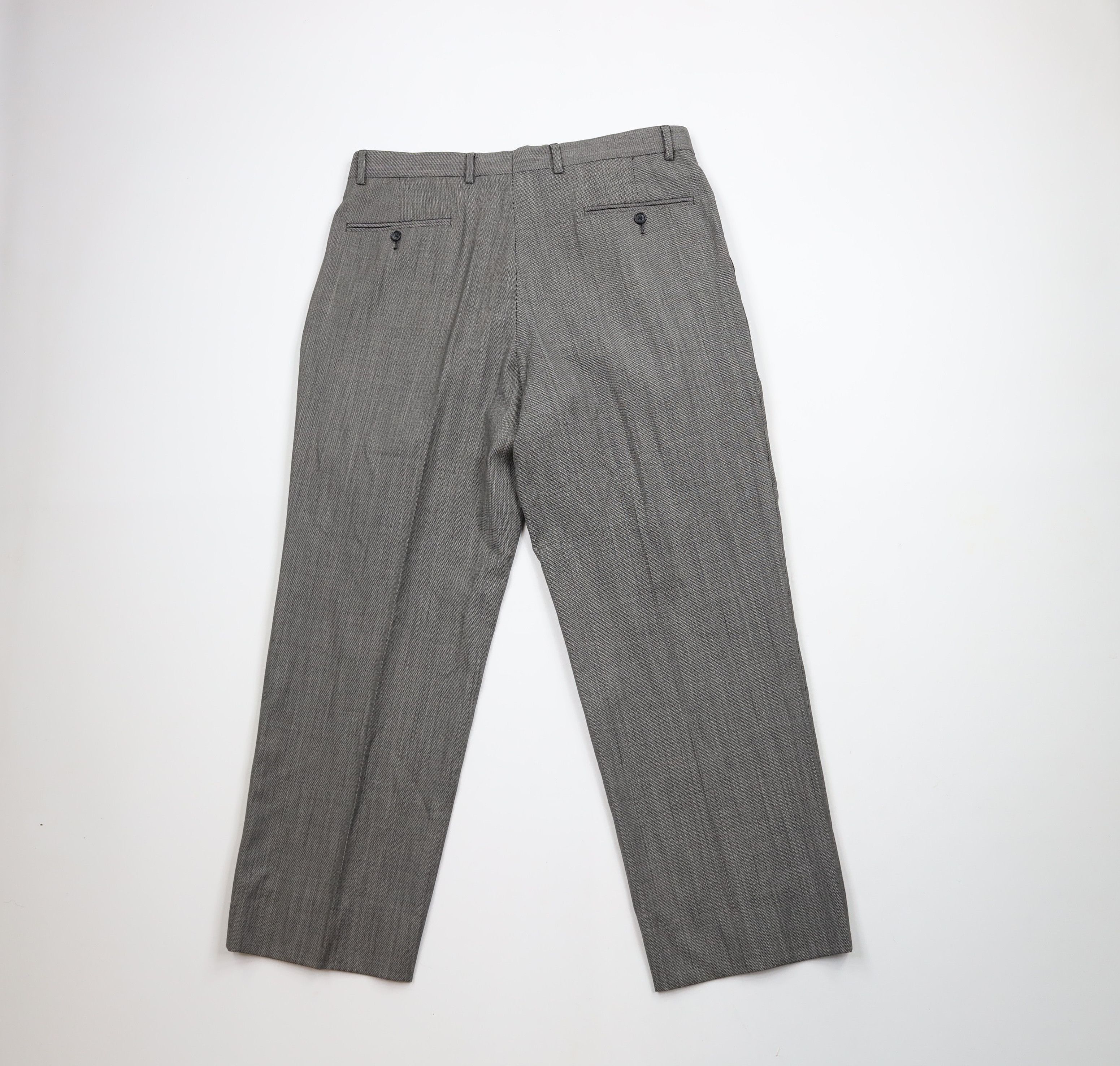 Vintage Vintage 90s Streetwear Pleated Wide Leg Chino Pants Gray Size US 36 / EU 52 - 9 Thumbnail