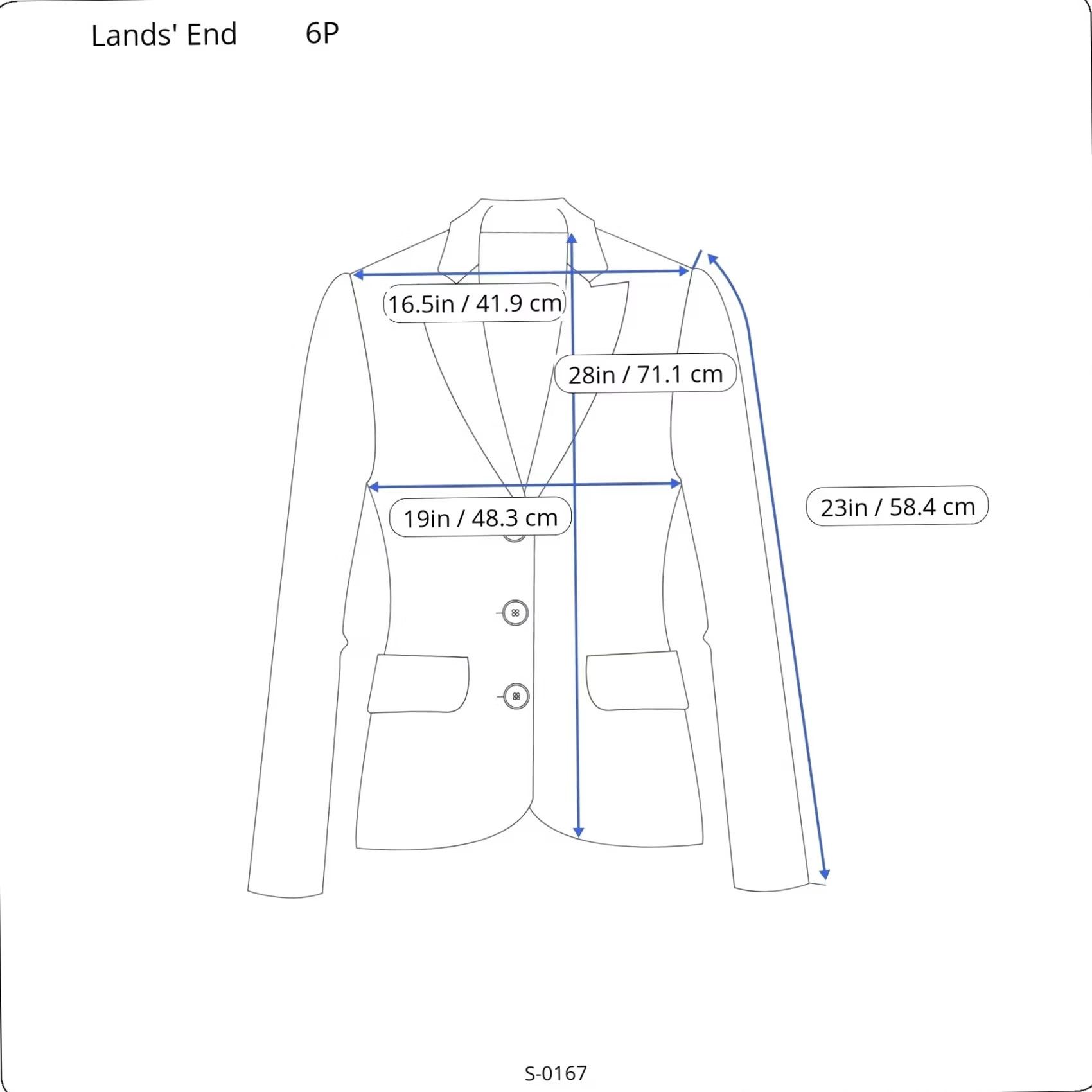 Lands' End VINTAGE Lands End Womens Blazer Jacket Blue Wool Blend PXL Business Workwear Size XL / US 12-14 / IT 48-50 - 7 Thumbnail