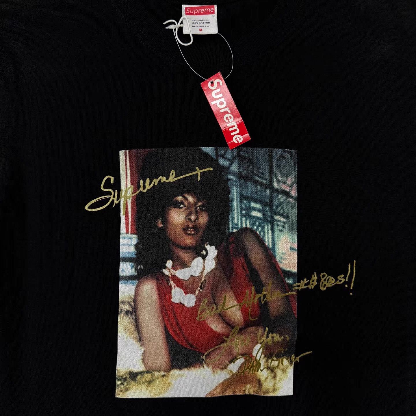 Supreme SupremeBlackShort SleeveT-ShirtwithBlackFemaleSingerPrintQ10 Size US M / EU 48-50 / 2 - 2 Thumbnail