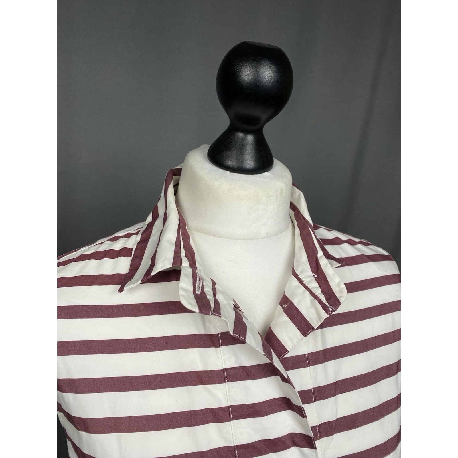 Marni Marni Women's White Purple Striped Sleeveless Top Shirt Size Size M / US 6-8 / IT 42-44 - 6 Thumbnail
