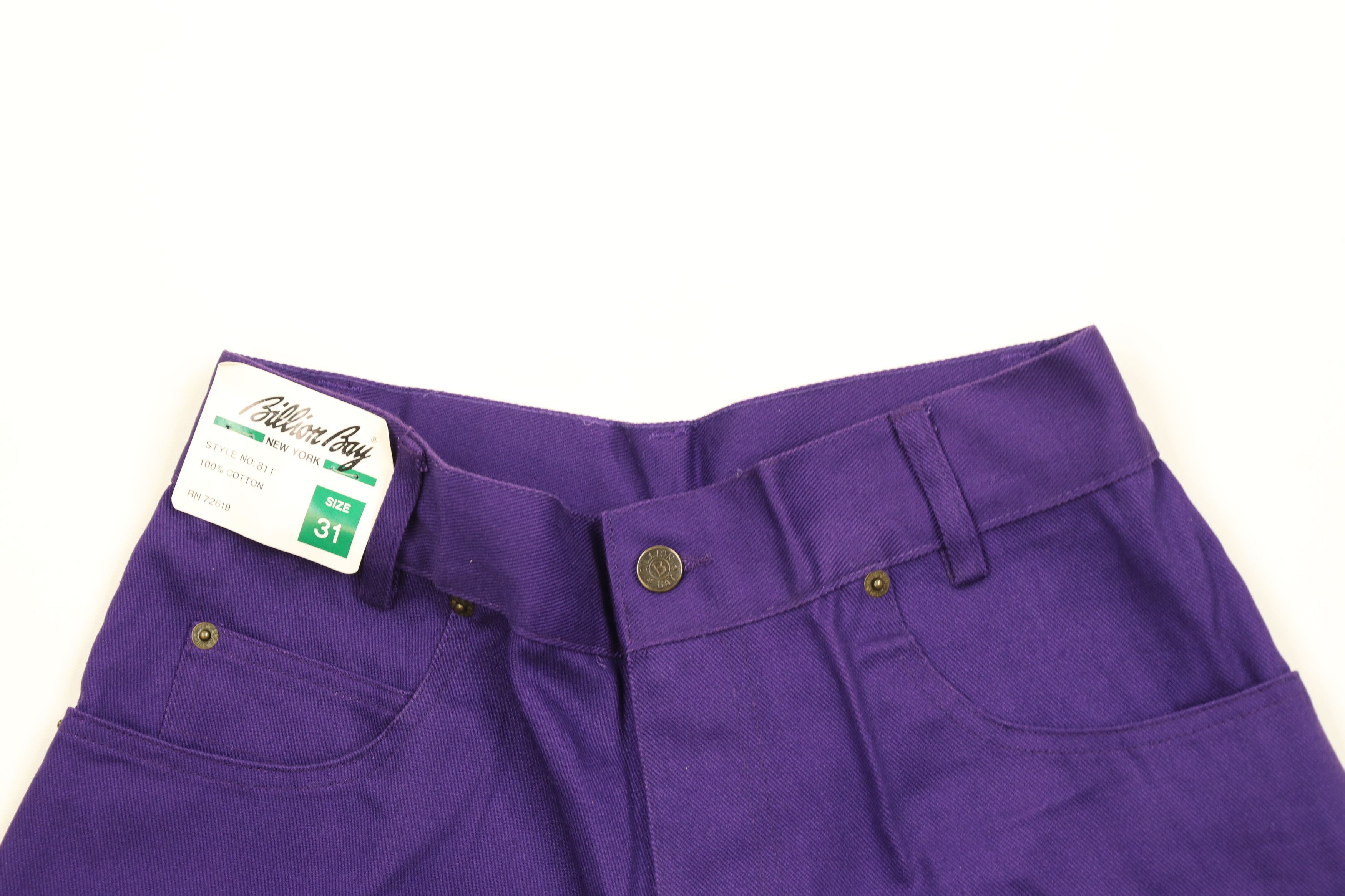 Vintage Deadstock Vintage 90s Streetwear Denim Shorts Jorts Purple Size US 30 / EU 46 - 2 Thumbnail