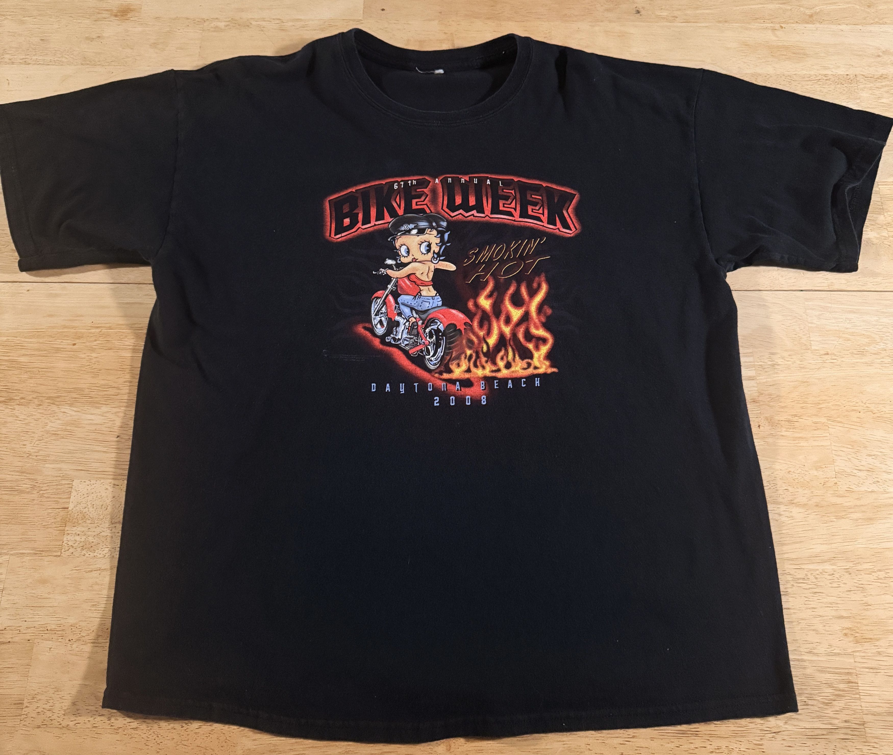 Vintage Betty Boop Smokin Hot Bike Week XL 2008 Rare 1 of 1 Size US XL / EU 56 / 4 - 1 Thumbnail