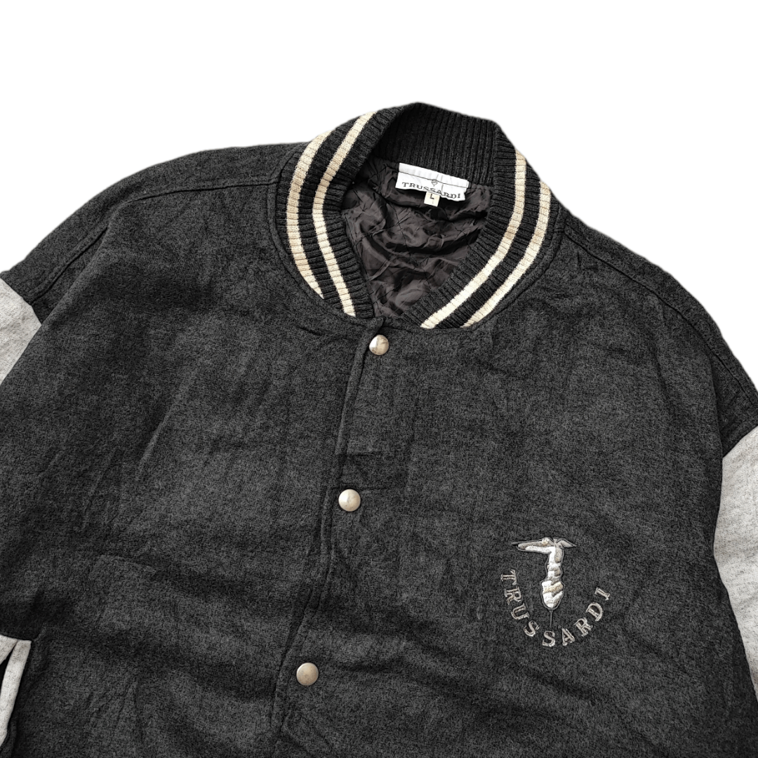 Trussardi Vintage Trussardi Big Logo Varsity Jacket Size US L / EU 52-54 / 3 - 6 Thumbnail