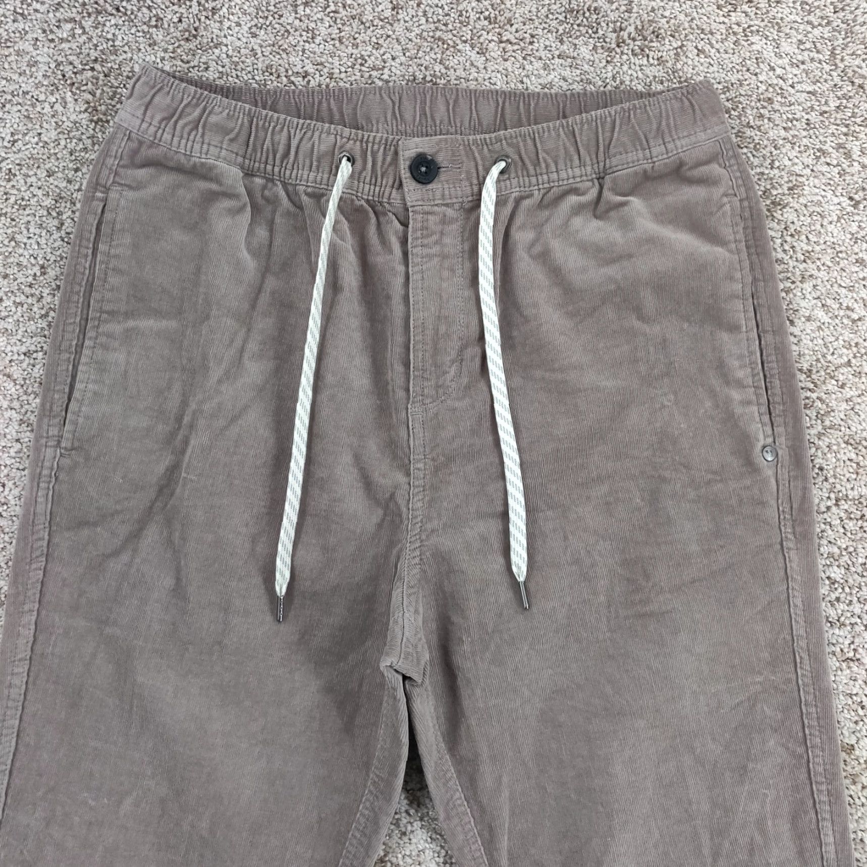Vuori Vuori Mens Pants Chino Corduroy Brown 30x30 Regular Inseam 30 Elastic Waist Comfort Pockets Size US 31 - 2 Thumbnail