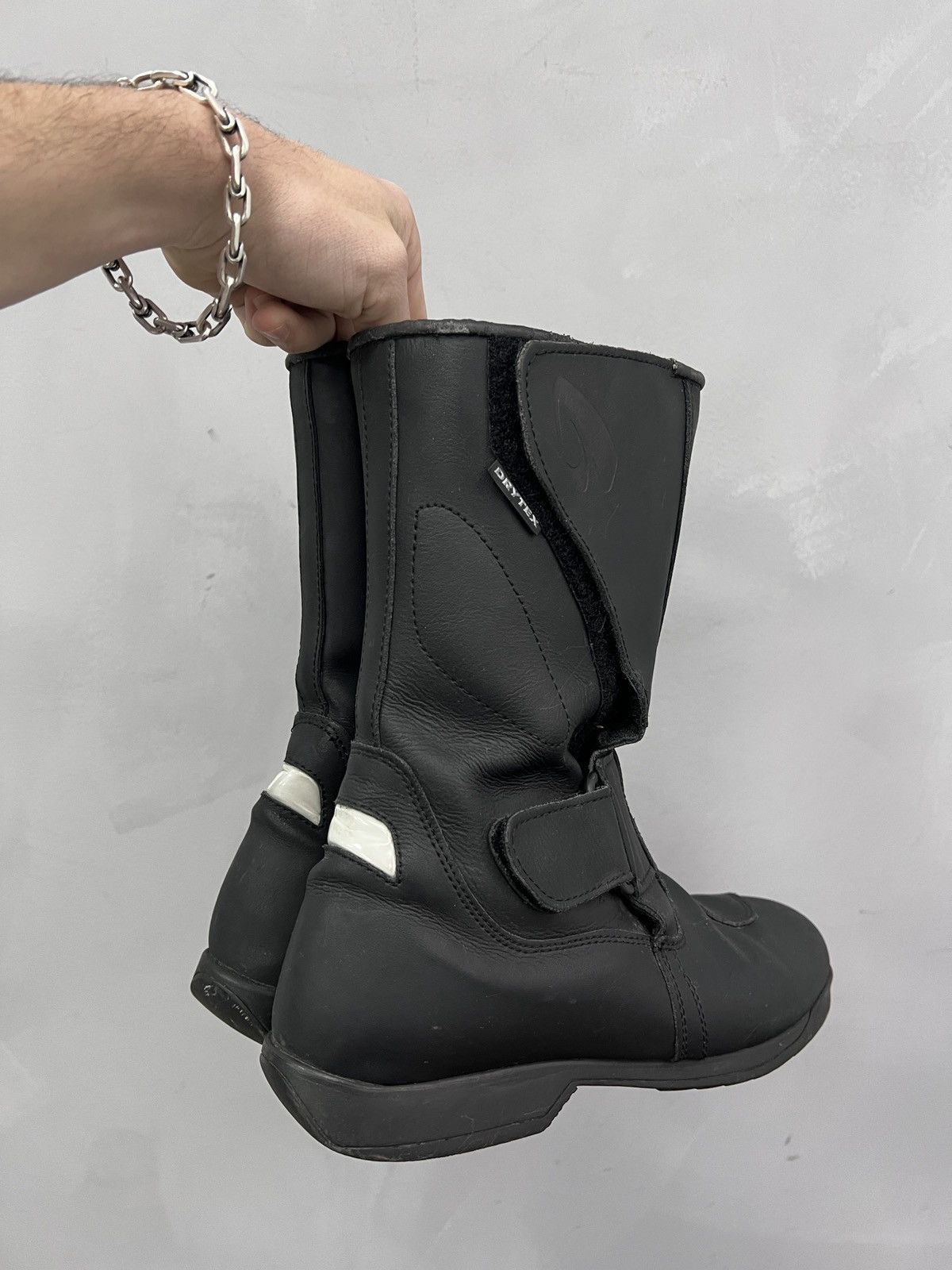 Vintage RACING MOTO LEATHER HIGH margiela style boots shoes Size US 10 / EU 43 - 11 Thumbnail