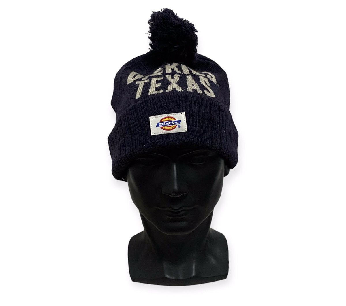 image of Dickies Texas Bobble Beanie Hat in Black, Men's