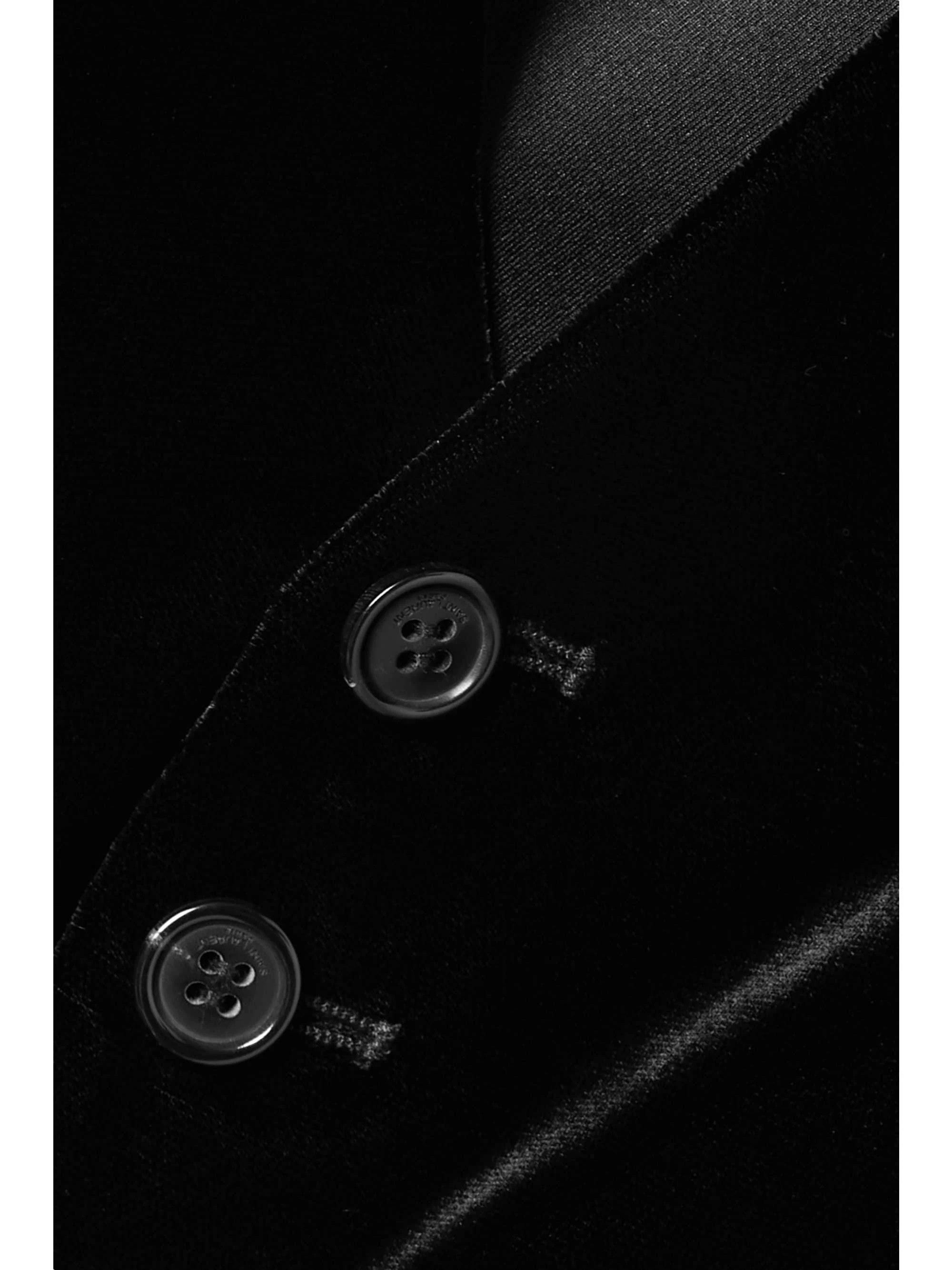 Saint Laurent Paris o1s1wg111124 Vest in Velvet in Black Size XS / US 0-2 / IT 36-38 - 6 Thumbnail