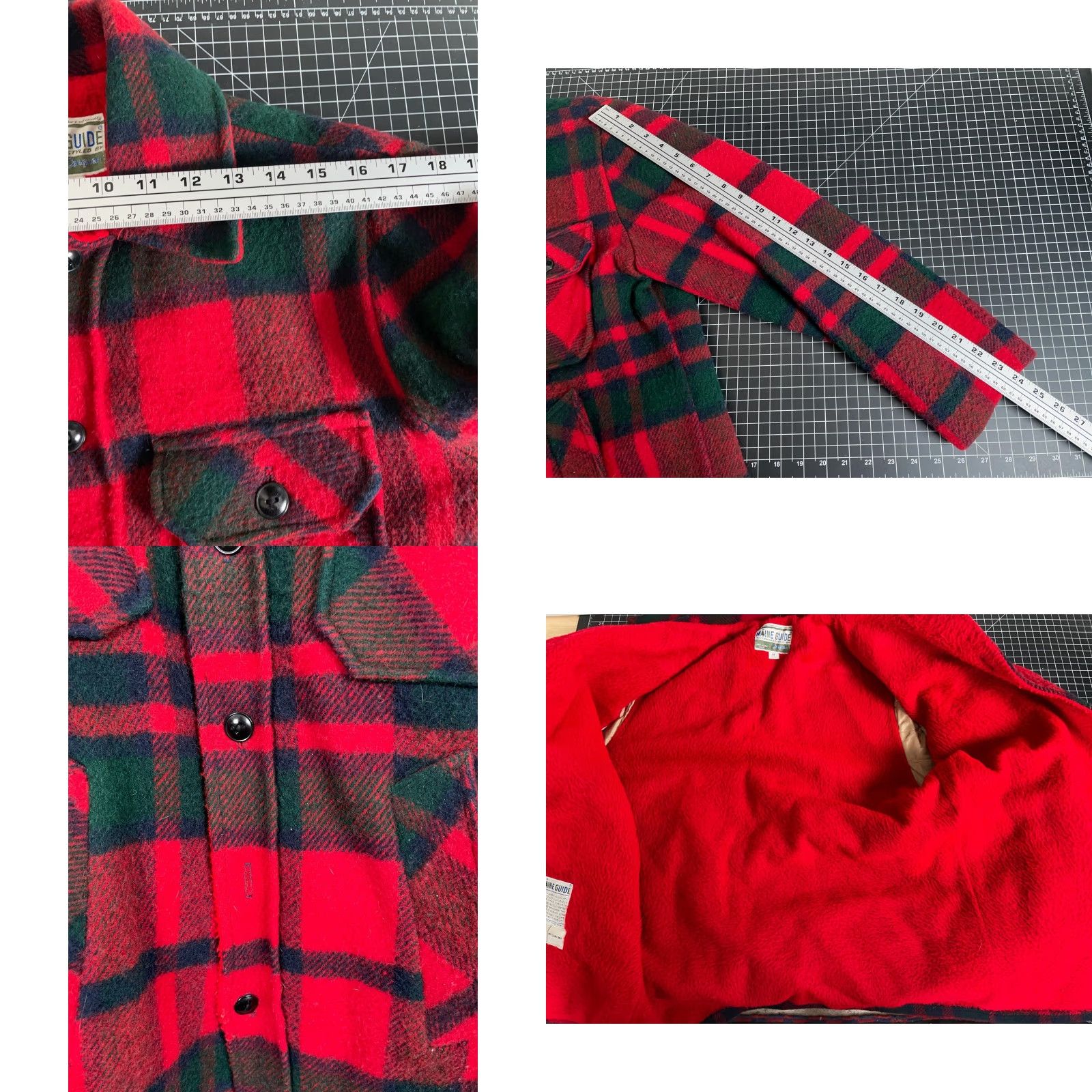 Vintage VINTAGE Congress Sportswear Maine Guide Wool Jacket Mens Medium Red Green Plaid Deep Pile Lining Size US M / EU 48-50 / 2 - 8 Thumbnail