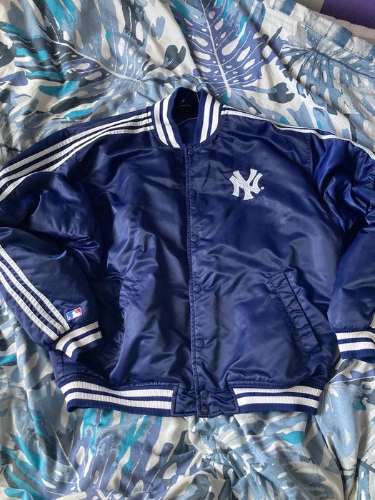 Adidas New York Yankees Adidas Vintage Bomber retro Jacket satin