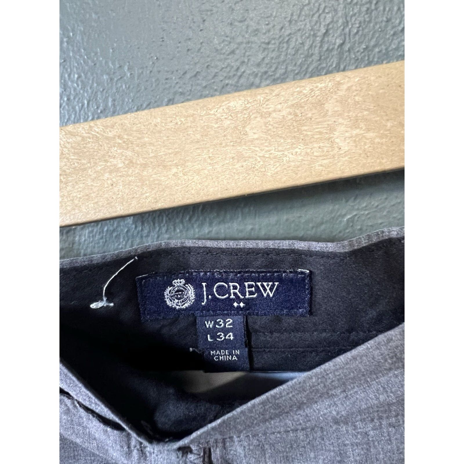 J.Crew J.CREW Mens Gray Business Pants Size 32 x 34 Chino Work Trousers Regular fit Men’s Size US 32 / EU 48 - 3 Thumbnail