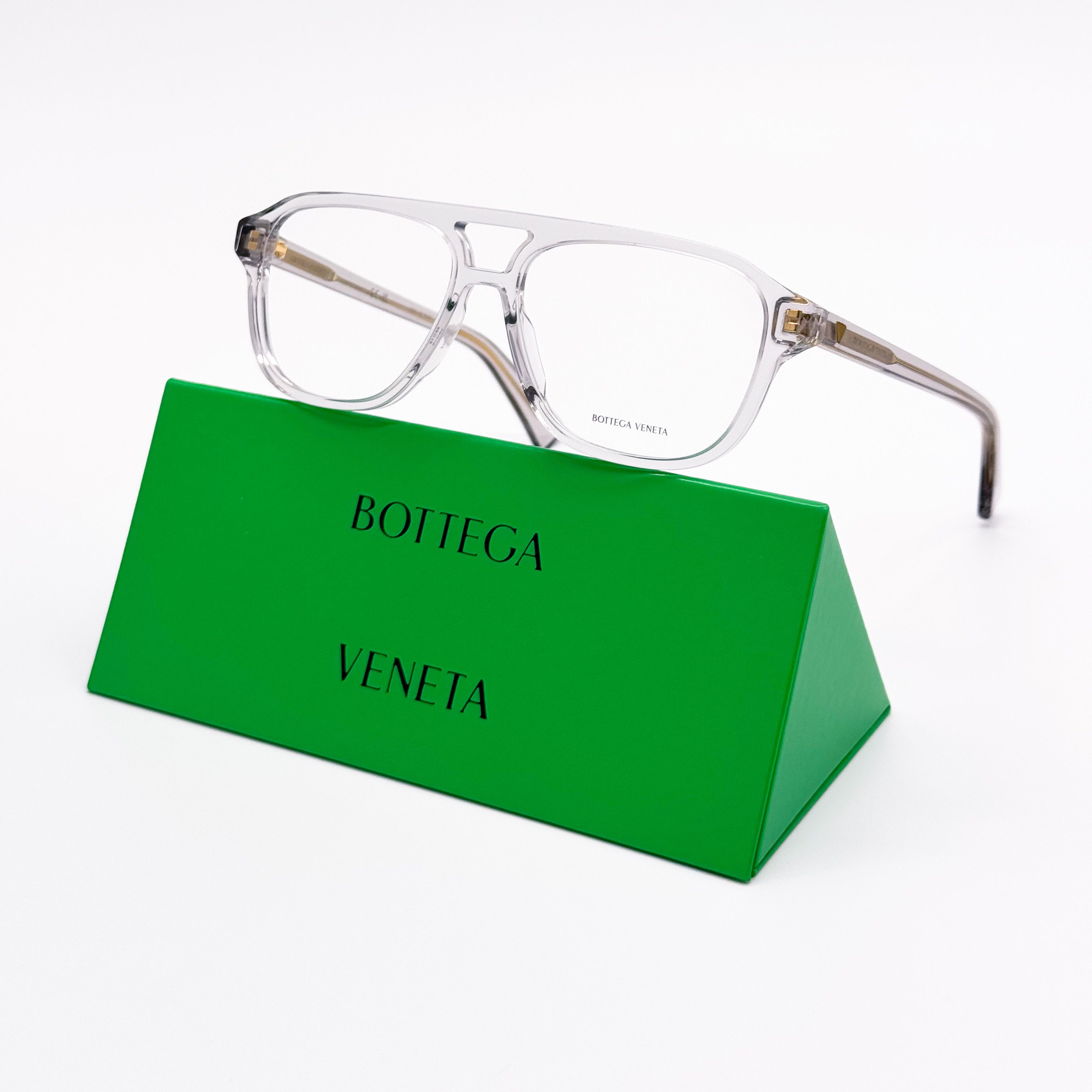 NEW BOTTEGA VENETA BV1294O 004 GREY UNISEX EYEGLASSES