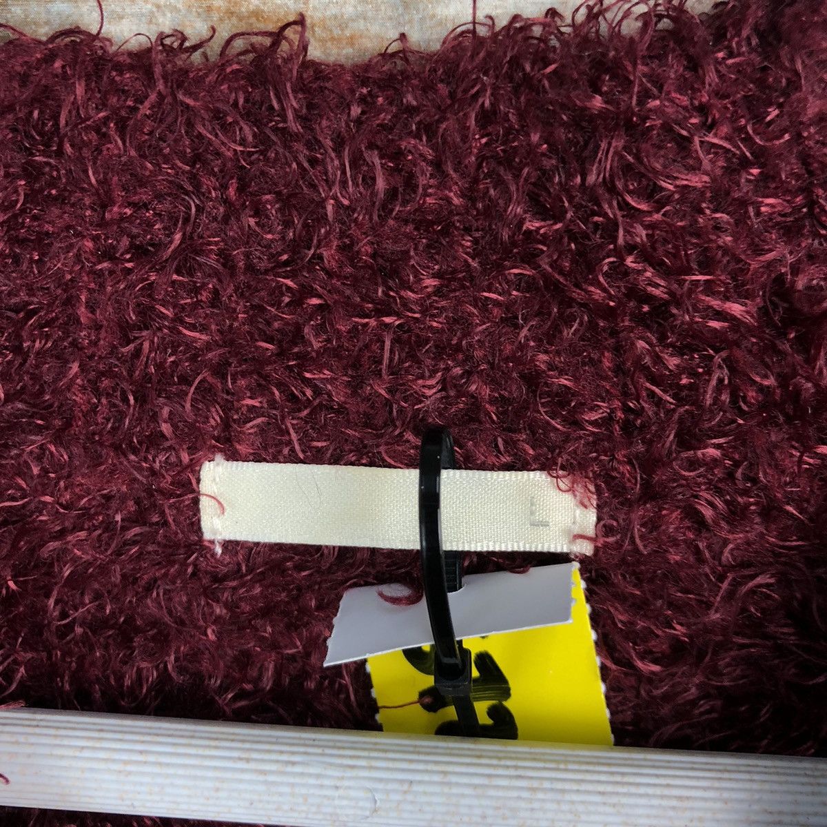 GU × Homespun Knitwear GU Maroon Knitwear crop top shaggy #A1672 Size L / US 10 / IT 46 - 9 Thumbnail