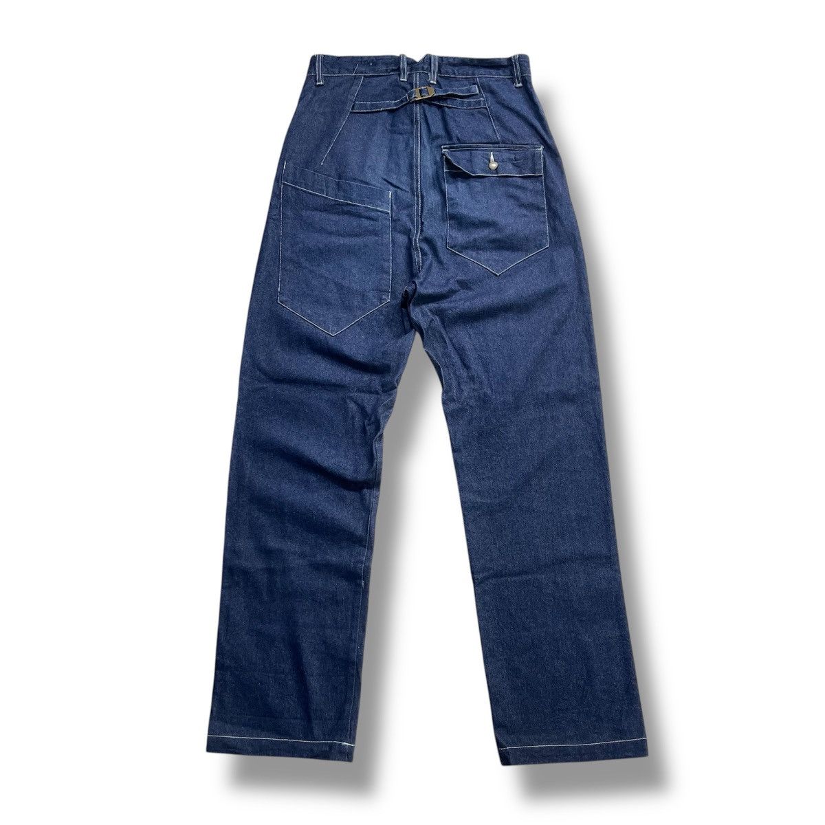 Designer Casper John Drop Crotch Pocket Cinch Back Denime Jeans Size US 32 / EU 48 - 2 Thumbnail