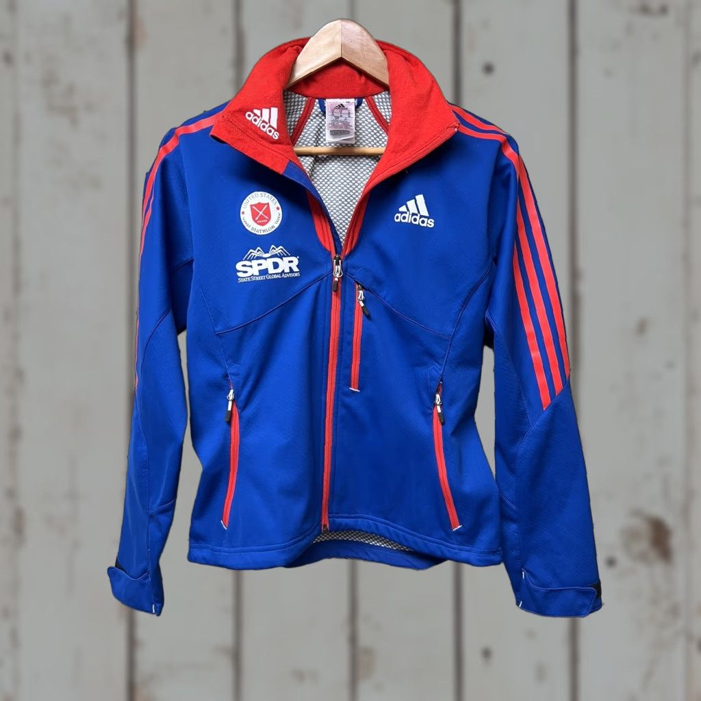 Adidas adidas USA Biathalon Warm-Up Jacket Track Jacket Women's Small Ski SPDR Sponsors Multicolor Men? Wait. Size S / US 4 / IT 40 - 1 Thumbnail