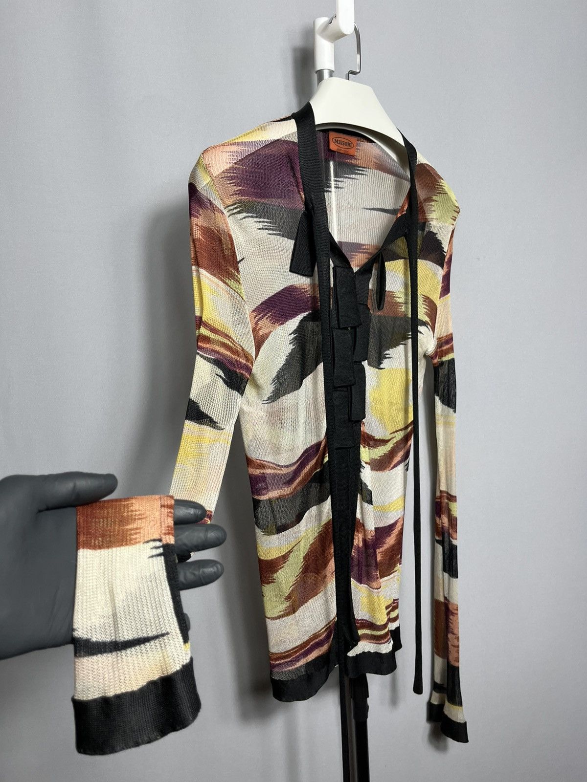 Missoni Missoni shirt women’s Italy top hook check rayon viscose Size L / US 10 / IT 46 - 3 Thumbnail