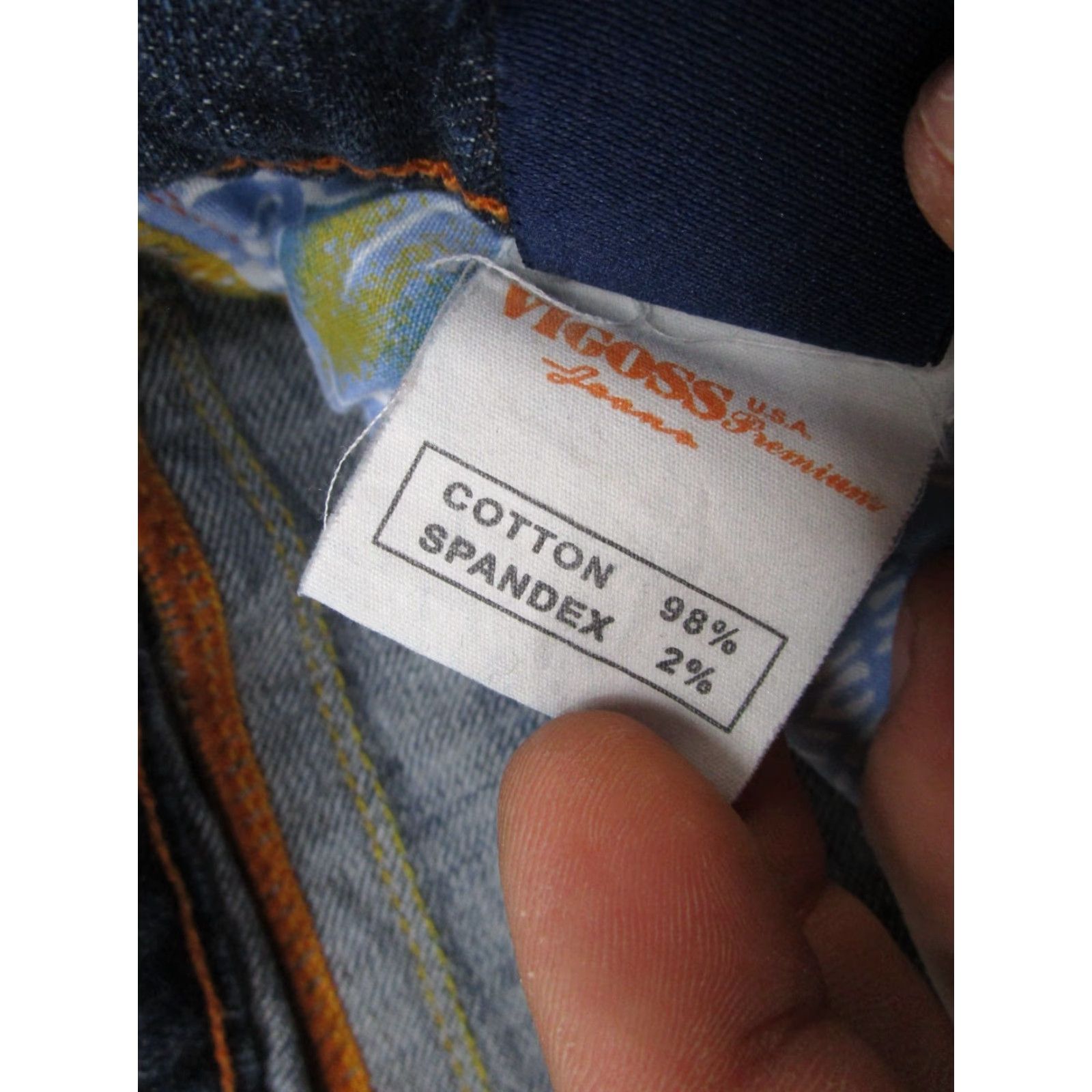 Vintage VIGOSS Jeans Bootcut Women Regular 10 Blue Denim 5-Pocket Stretch Zipper Closure Cotton Vintage No Size 32" / US 10 / IT 46 - 6 Thumbnail