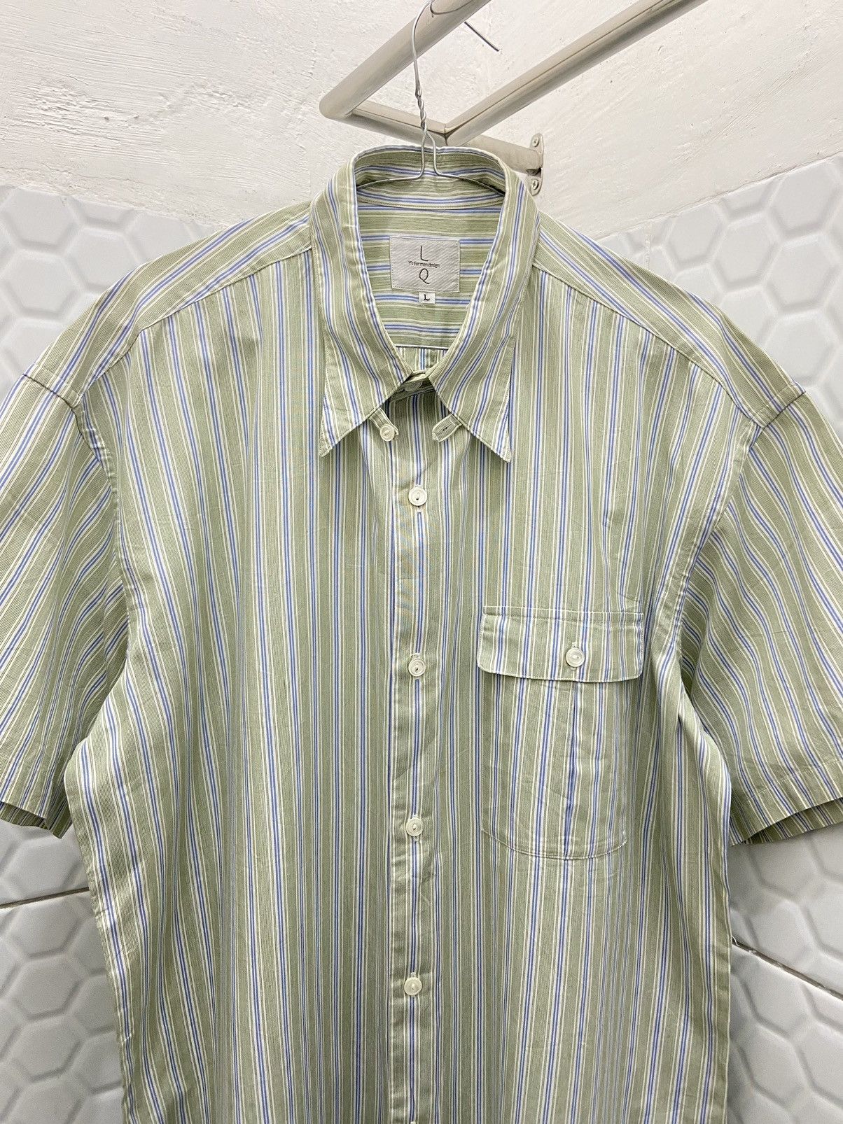 Y's for Men × Yohji Yamamoto Y's For Men Yohji Yamamoto Striped Shirt Size US L / EU 52-54 / 3 - 2 Thumbnail
