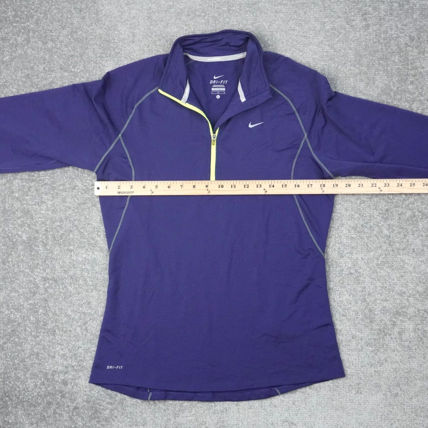 Nike Nike Women Large Purple Dri Fit Running Sweatshirt Half Zip Pullover Outdoors Size L / US 10 / IT 46 - 4 Thumbnail