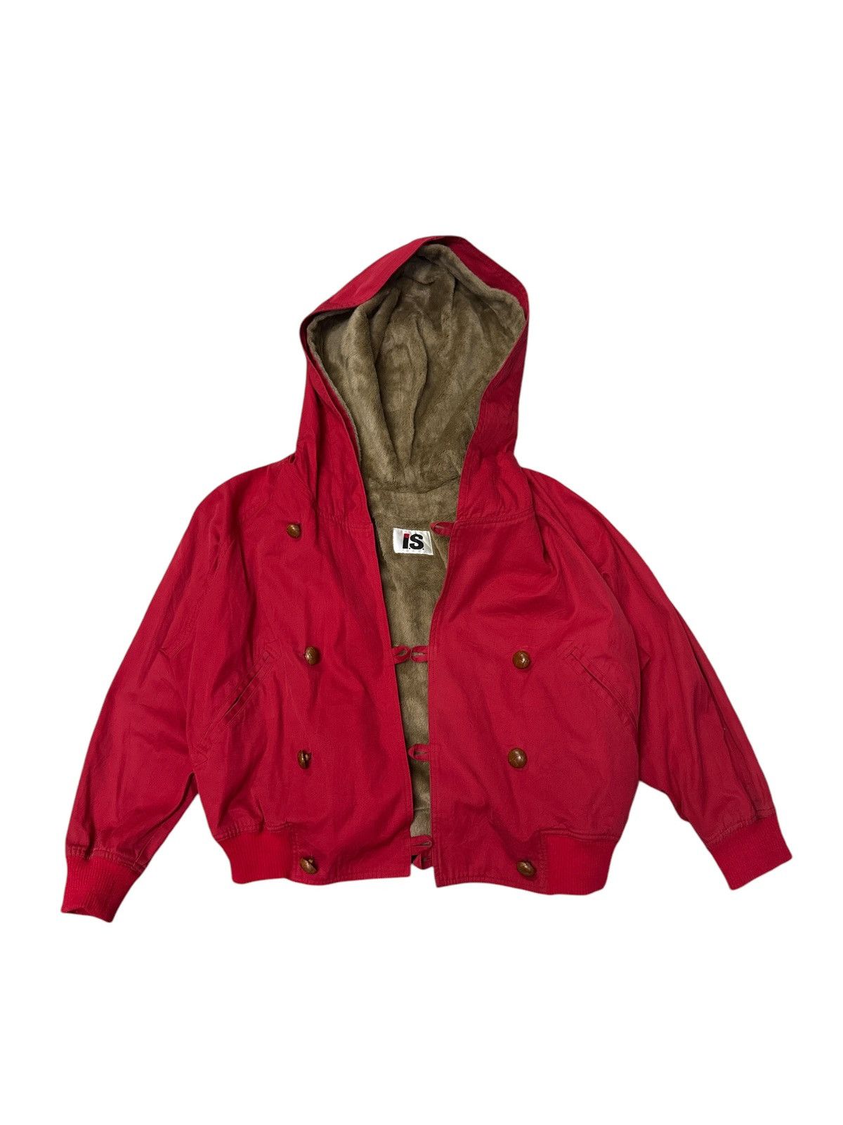 Issey Miyake 1980s I.S ISSEY MIYAKE HOODIE FIERY RED BOMBER JACKET Size US M / EU 48-50 / 2 - 1 Thumbnail