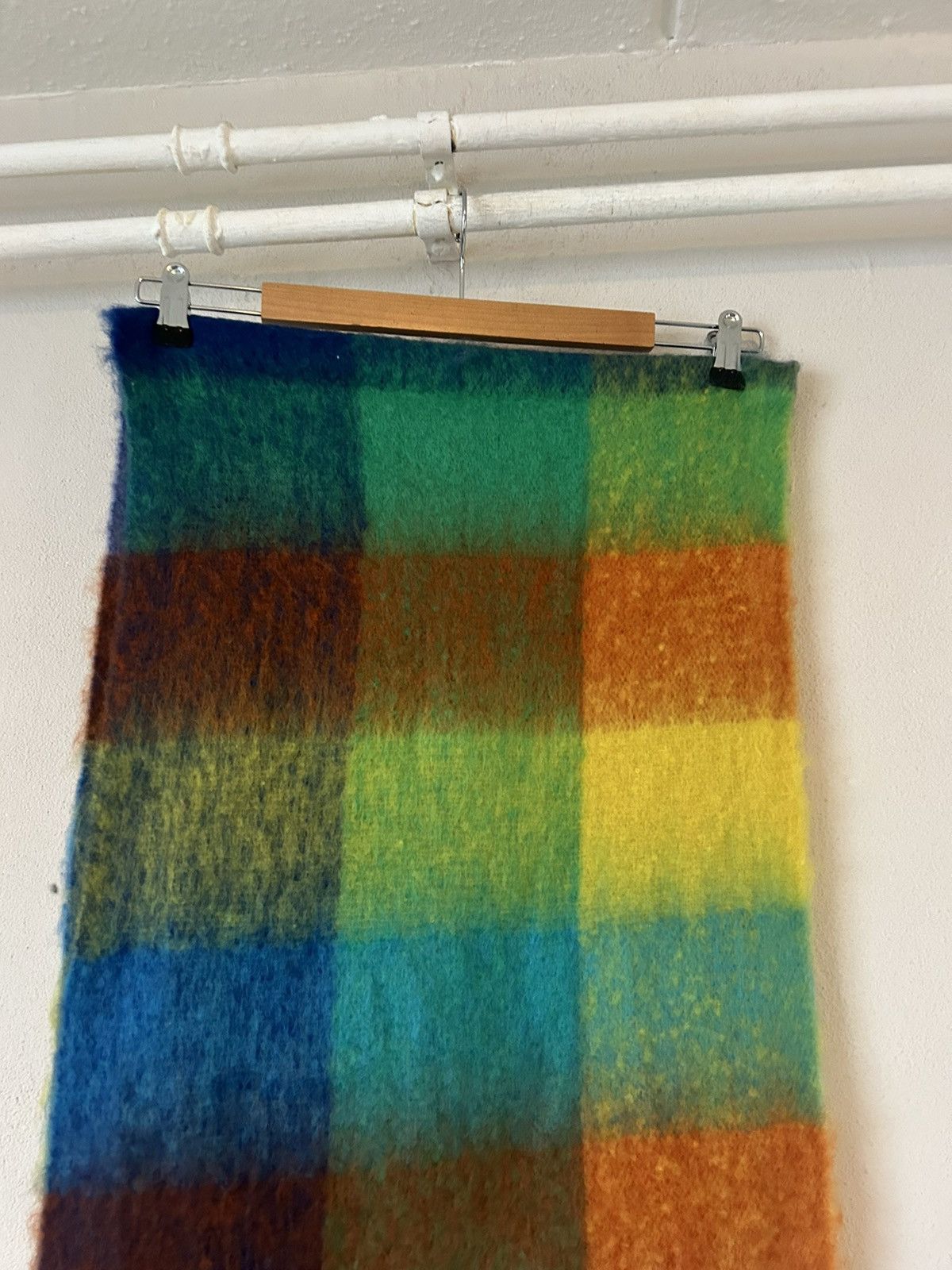 Acne Studios Acne Studios Multicolor Check Mohair-Blend Scarf Size ONE SIZE - 4 Thumbnail