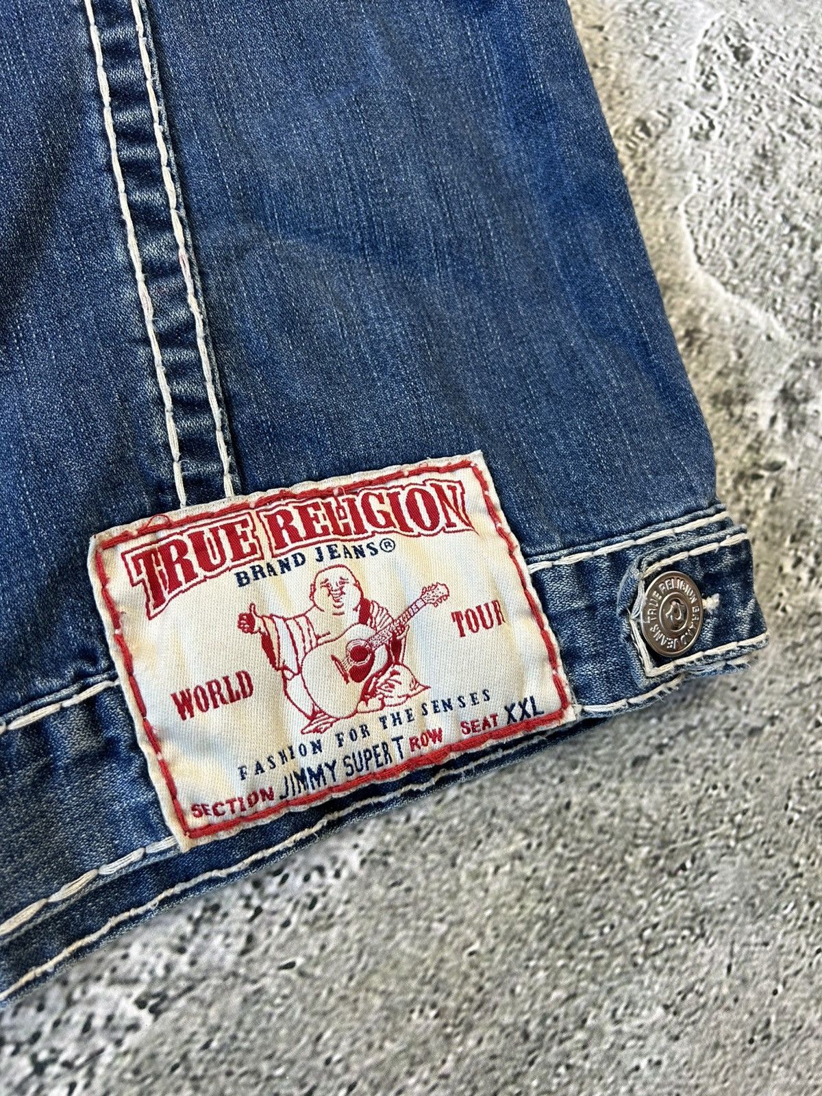 True Religion True Religion denim jacket vest blue contrast stitching Y2K Size US XXL / EU 58 / 5 - 8 Thumbnail