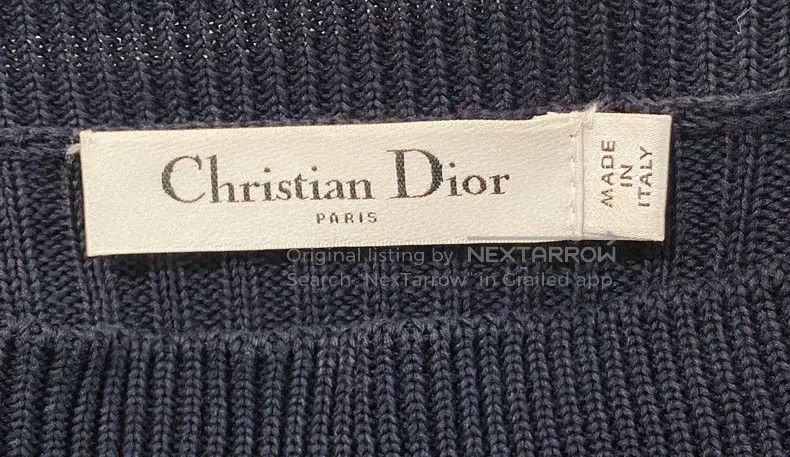 Dior Dior Navy blue five-pointed star jacquard striped sweater Size XXS / US 00 / IT 34 - 7 Thumbnail