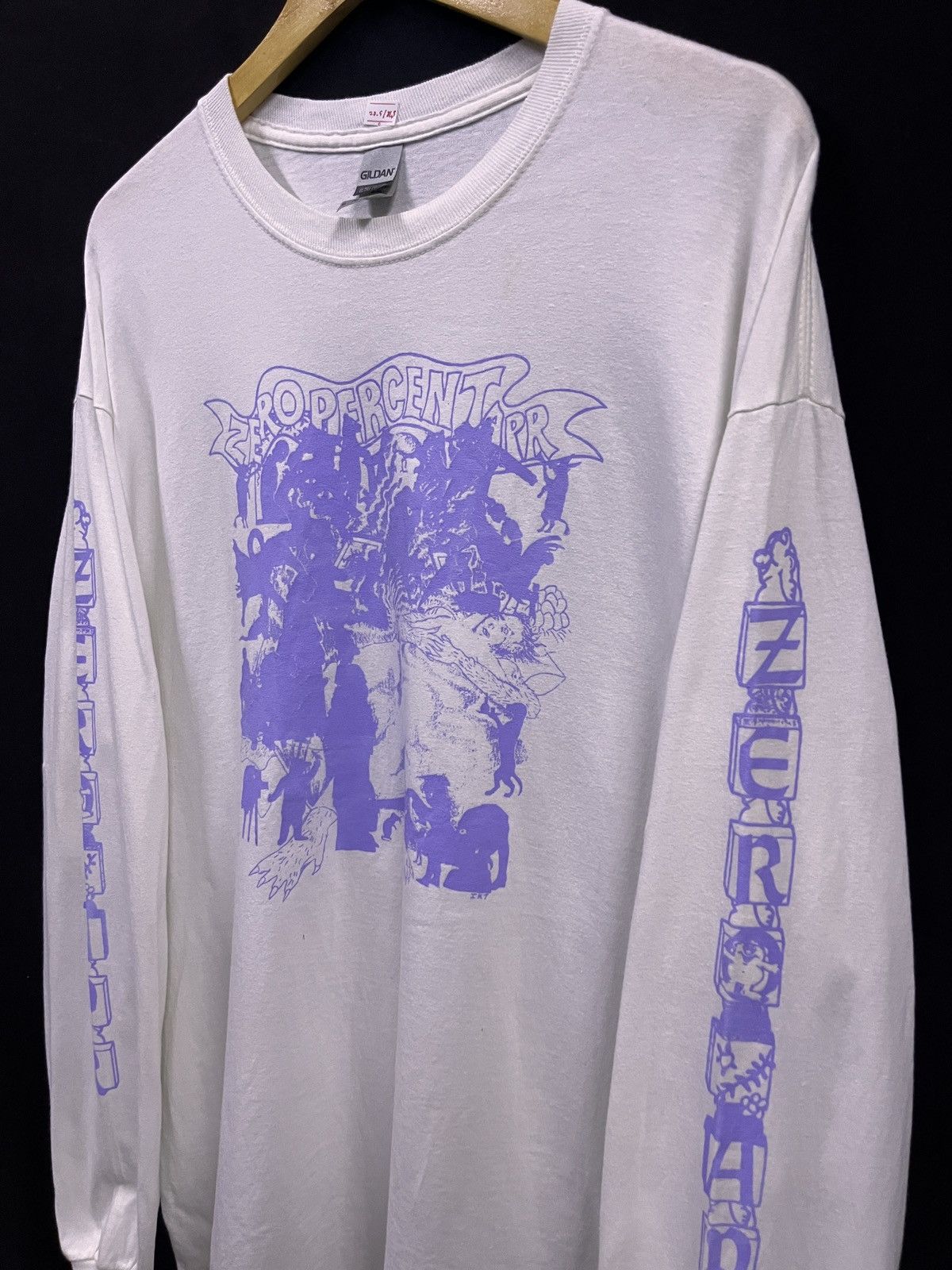 Band Tees VINTAGE ZERO PERCENT APR BAND LONGSLEEVE TSHIRT Size US XL / EU 56 / 4 - 3 Thumbnail