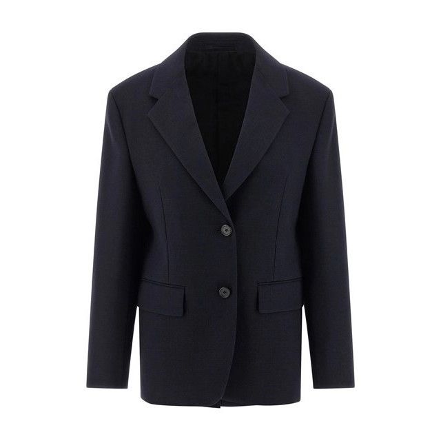 PRADA Women's Blue Wool Blazer Jacket New And Authentic (Wom