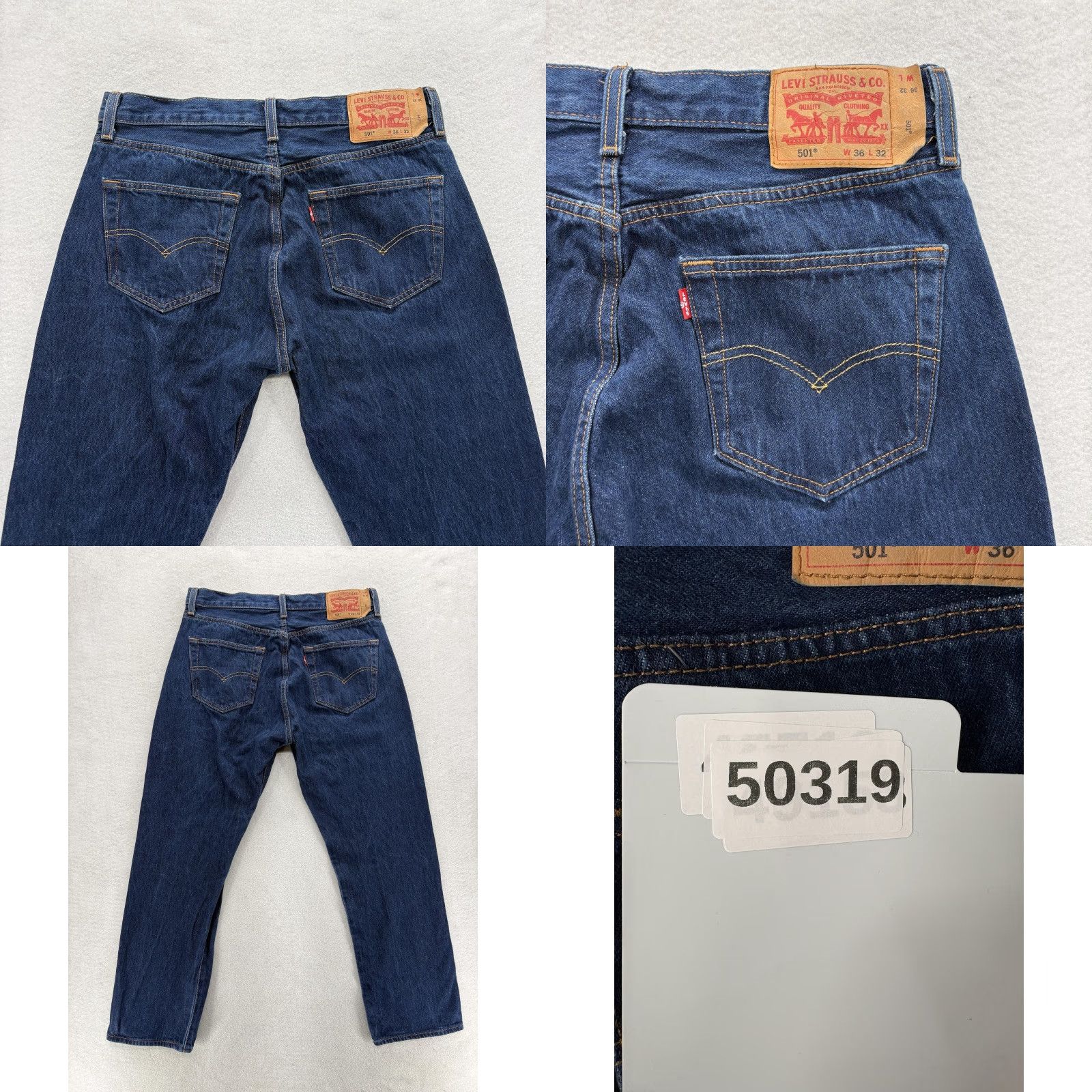 Levi's VINTAGE Levi's 501 Jeans Men 34x30 Blue Classic Straight Denim Button Fly 34x30 Mens Jeans Vintage Levi's 501 Blue Denim Straight Jeans Size US 34 / EU 50 - 9 Thumbnail