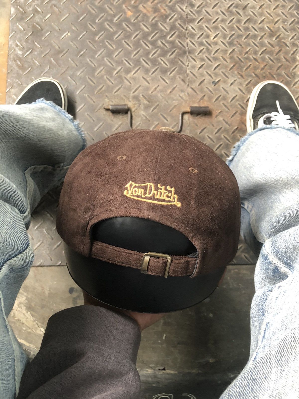Japanese Brand 🚫 SOLD 🚫 Vintage Von Dutch Brown Leather Suede Hat Rare Size ONE SIZE - 5 Thumbnail