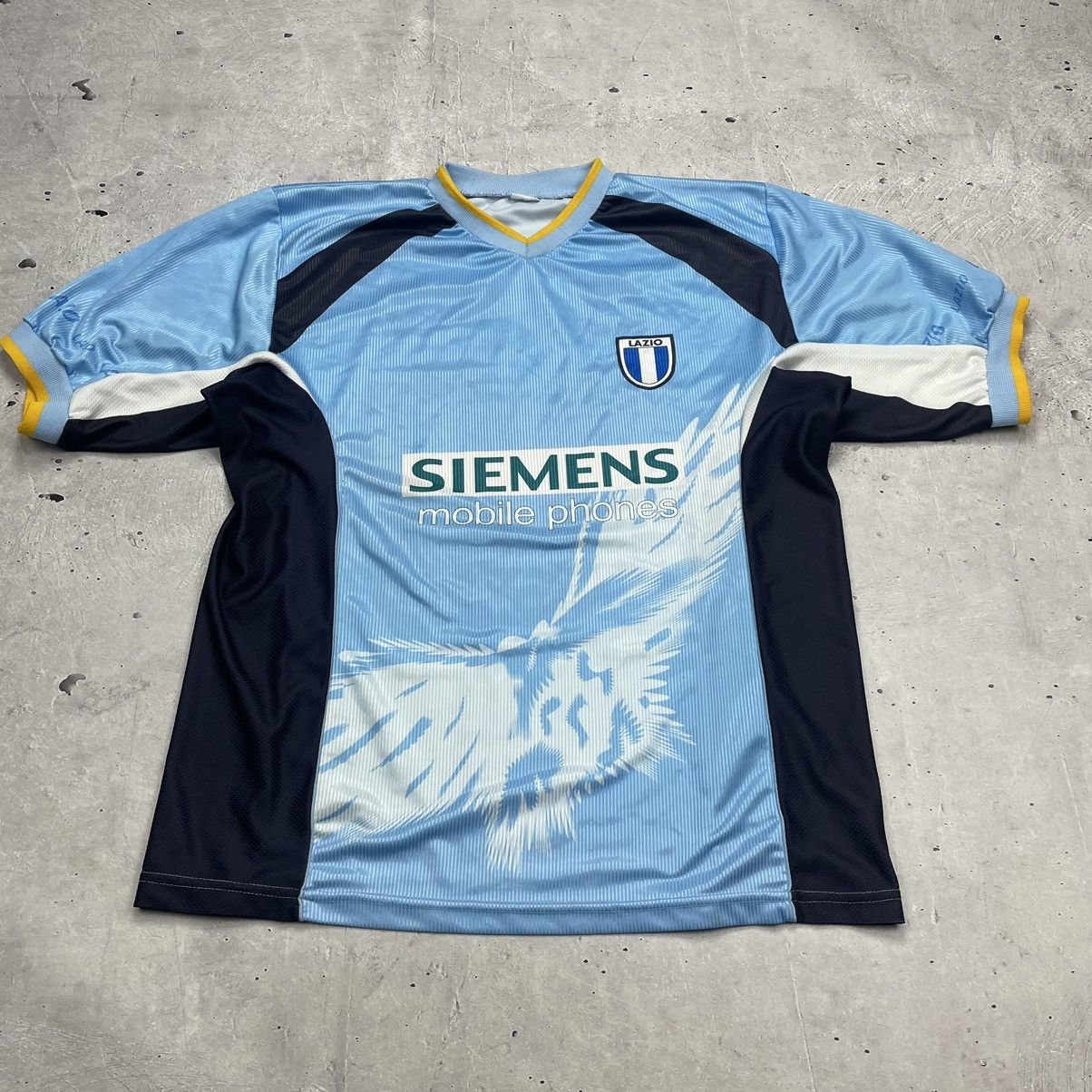 Vintage Lazio Italy Football Fan Jersey Simens #10 Crespo Size US L / EU 52-54 / 3 - 3 Thumbnail