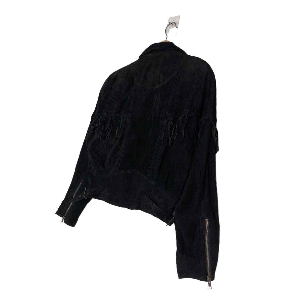 Genuine Leather 🔥Rich Black Biker Jacket Asymmetric Zipper Unsetsu Kapital Size US M / EU 48-50 / 2 - 10 Thumbnail