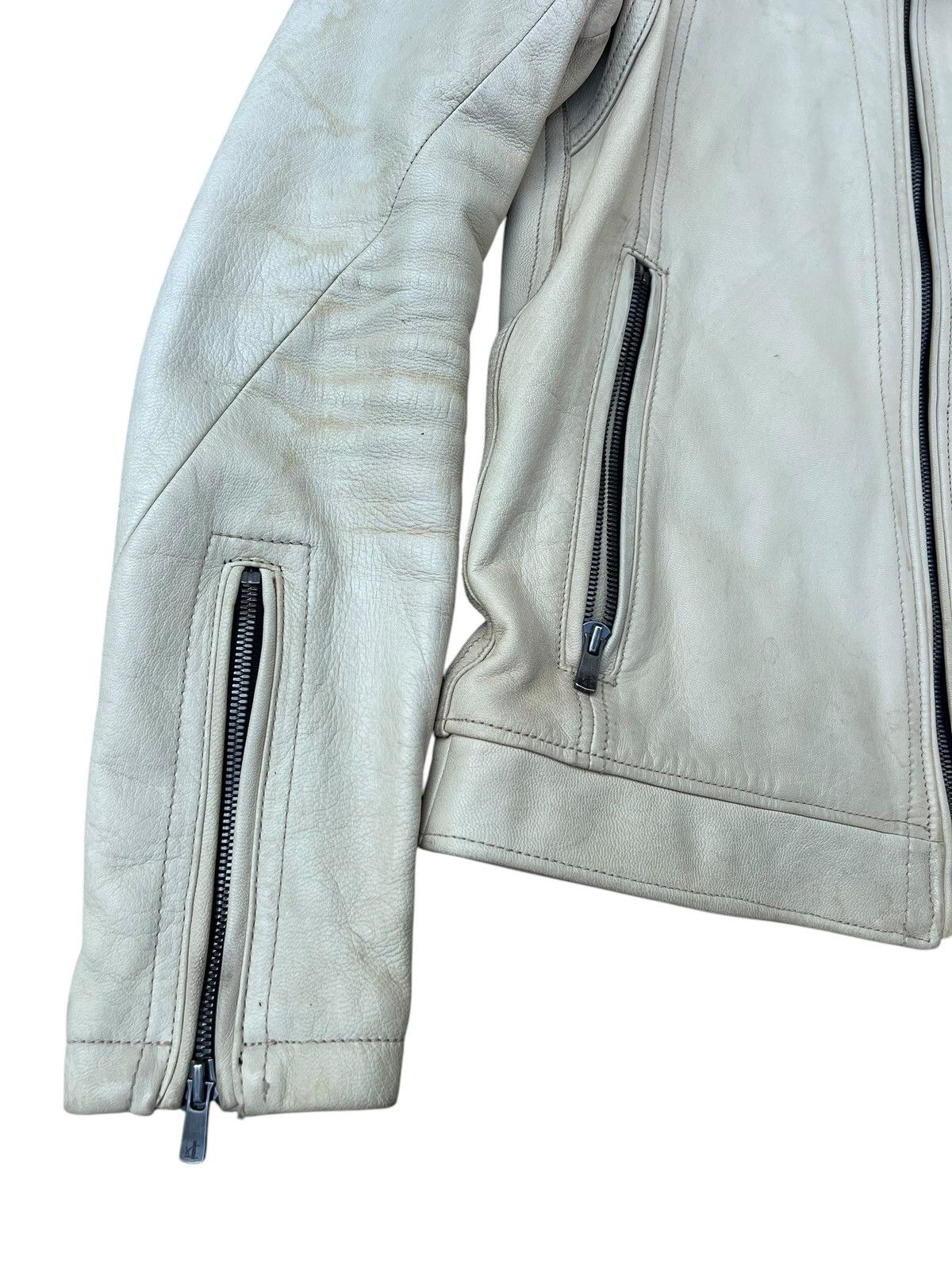JACKROSE Jackrose Luv Maison Patina Stains Leather Racer Jacket Size US S / EU 44-46 / 1 - 6 Thumbnail