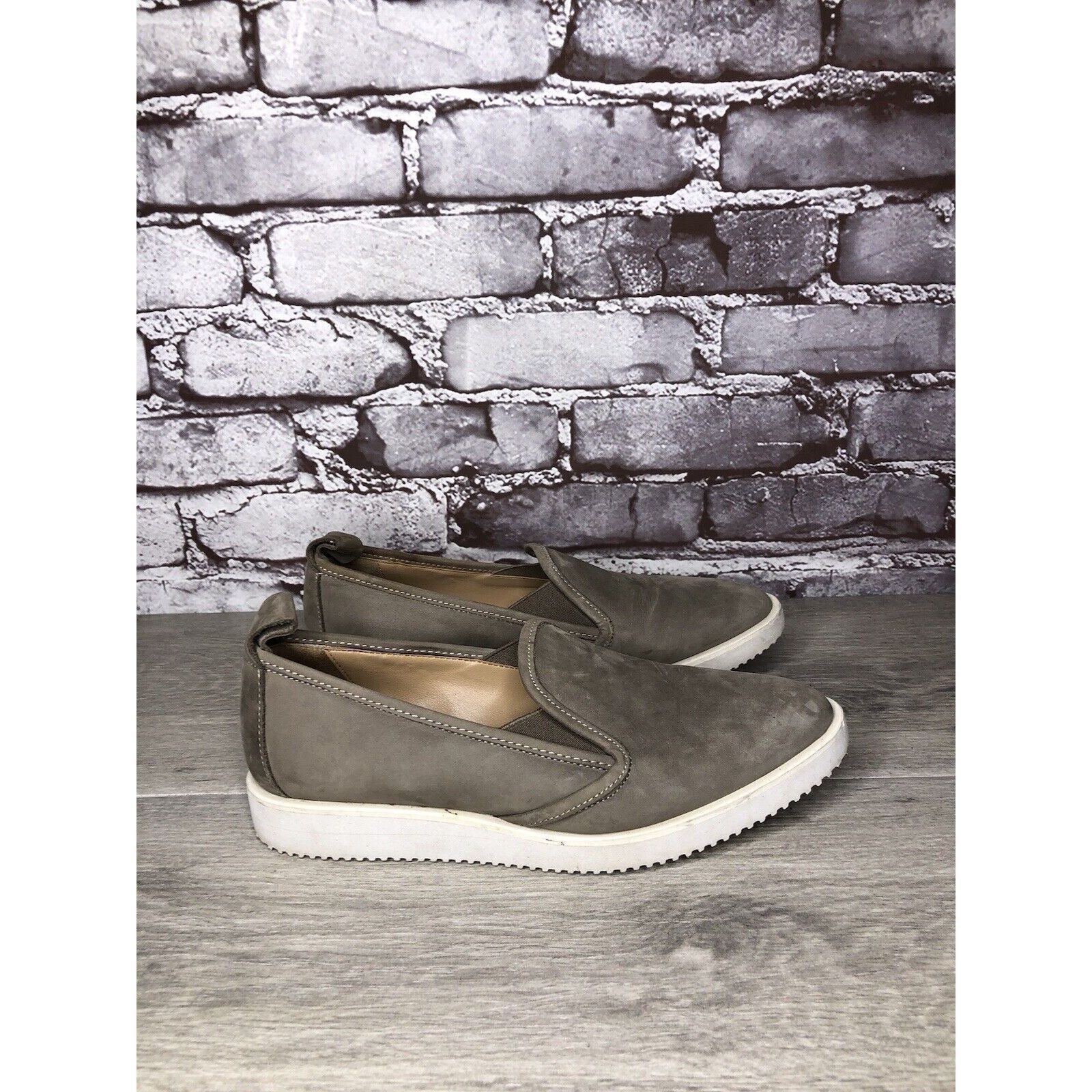 Everlane Everlane Gray Suede Almond Toe Slip On Casual Loafer Shoes W Size US 6 / IT 36 - 14 Thumbnail
