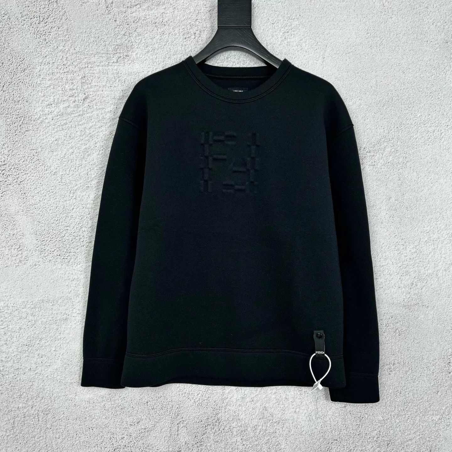 Fendi Fendi FW24 Embossed Black Crewneck Sweatshirt Size US XS / EU 42 / 0 - 1 Thumbnail