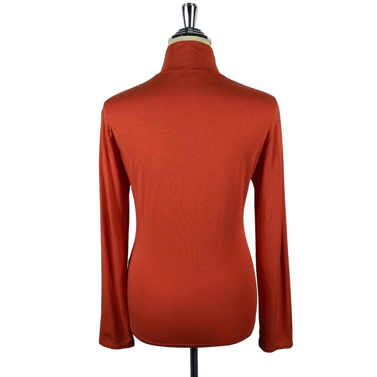 Issey Miyake Issey Miyake FETE Long Sleeve Orange Turtleneck Size L / US 10 / IT 46 - 2 Thumbnail