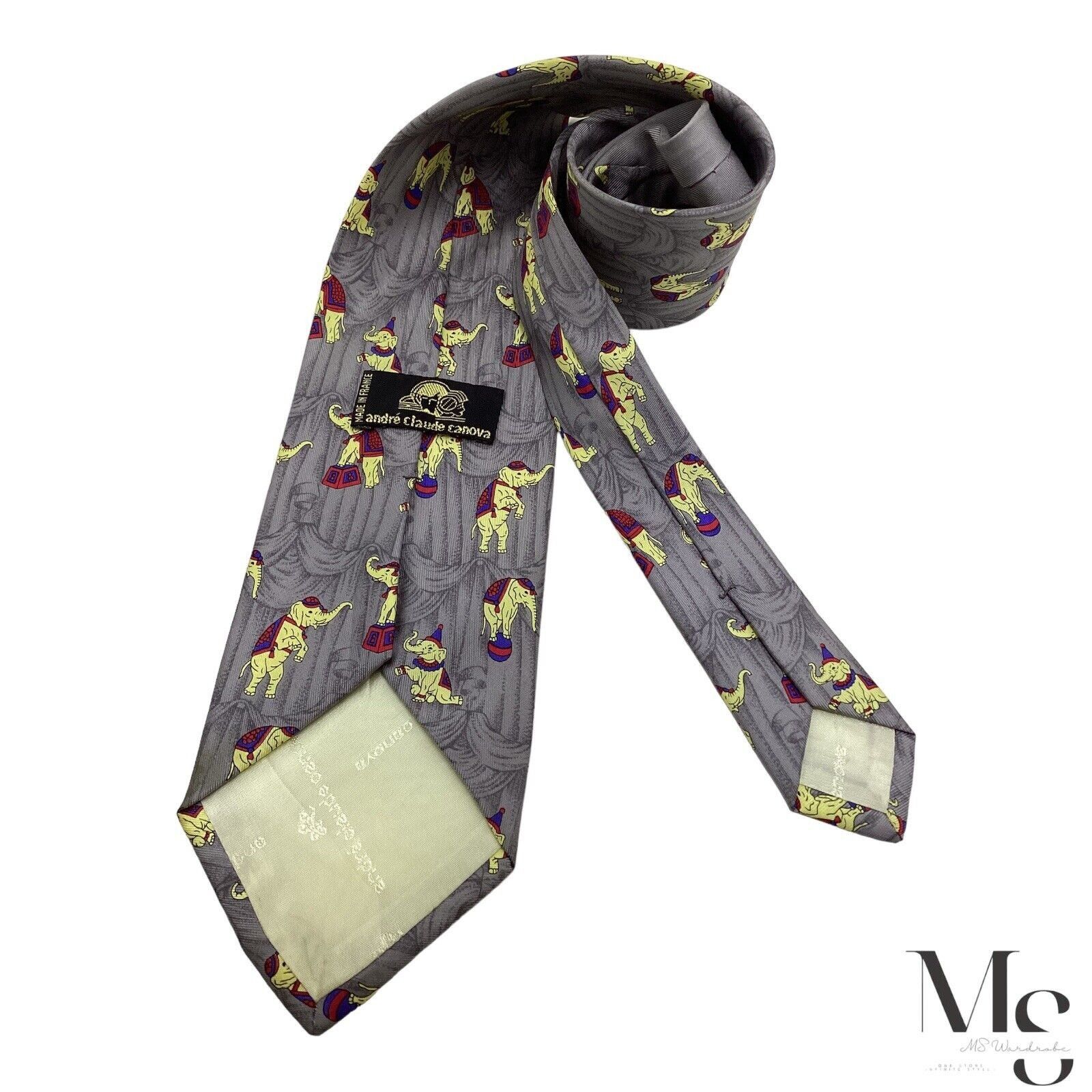 Other ANDRÉ CLAUDE CANOVA Circus Collection Print Silk Tie Made In Size ONE SIZE - 2 Thumbnail
