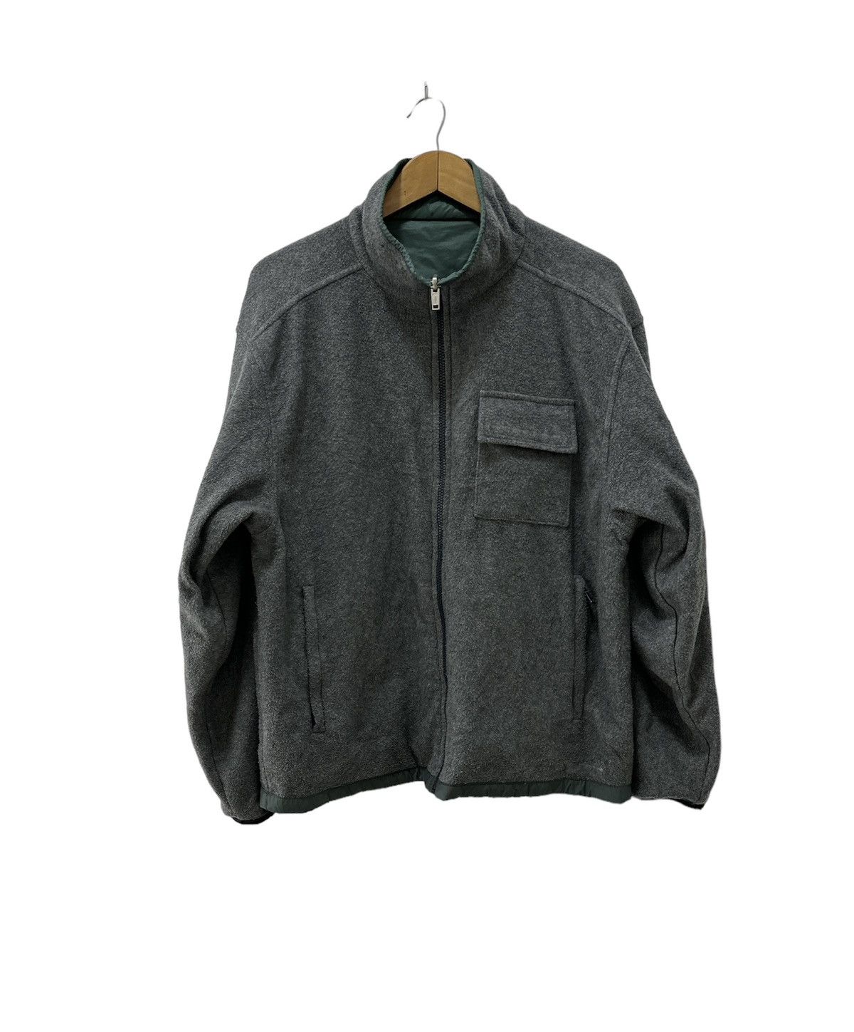 Vintage Moncler Fleece Jacket Riversible Design 3 Pocket