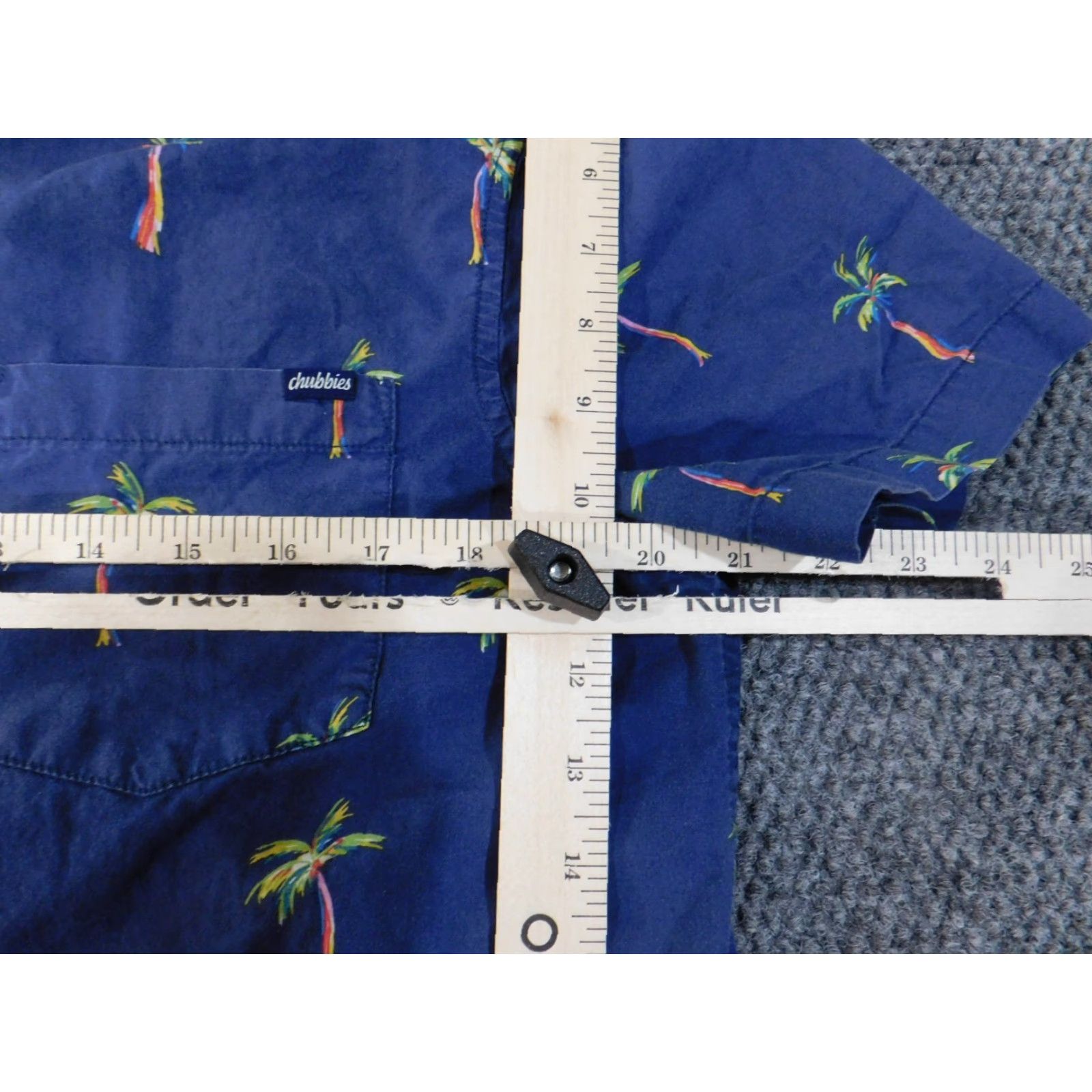 Chubbies chubbies Shirt Large Mens Blue Palm Trees Button-Up Vacation Casual Short Sleeve Size US L / EU 52-54 / 3 - 5 Thumbnail