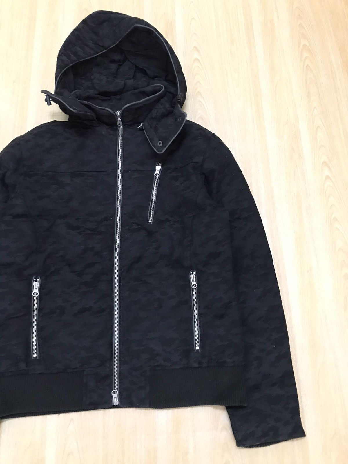 Seditionaries × Vintage Vintage Japan Azul By Moussy Black Camouflage Puffer Jacket Size US S / EU 44-46 / 1 - 4 Thumbnail