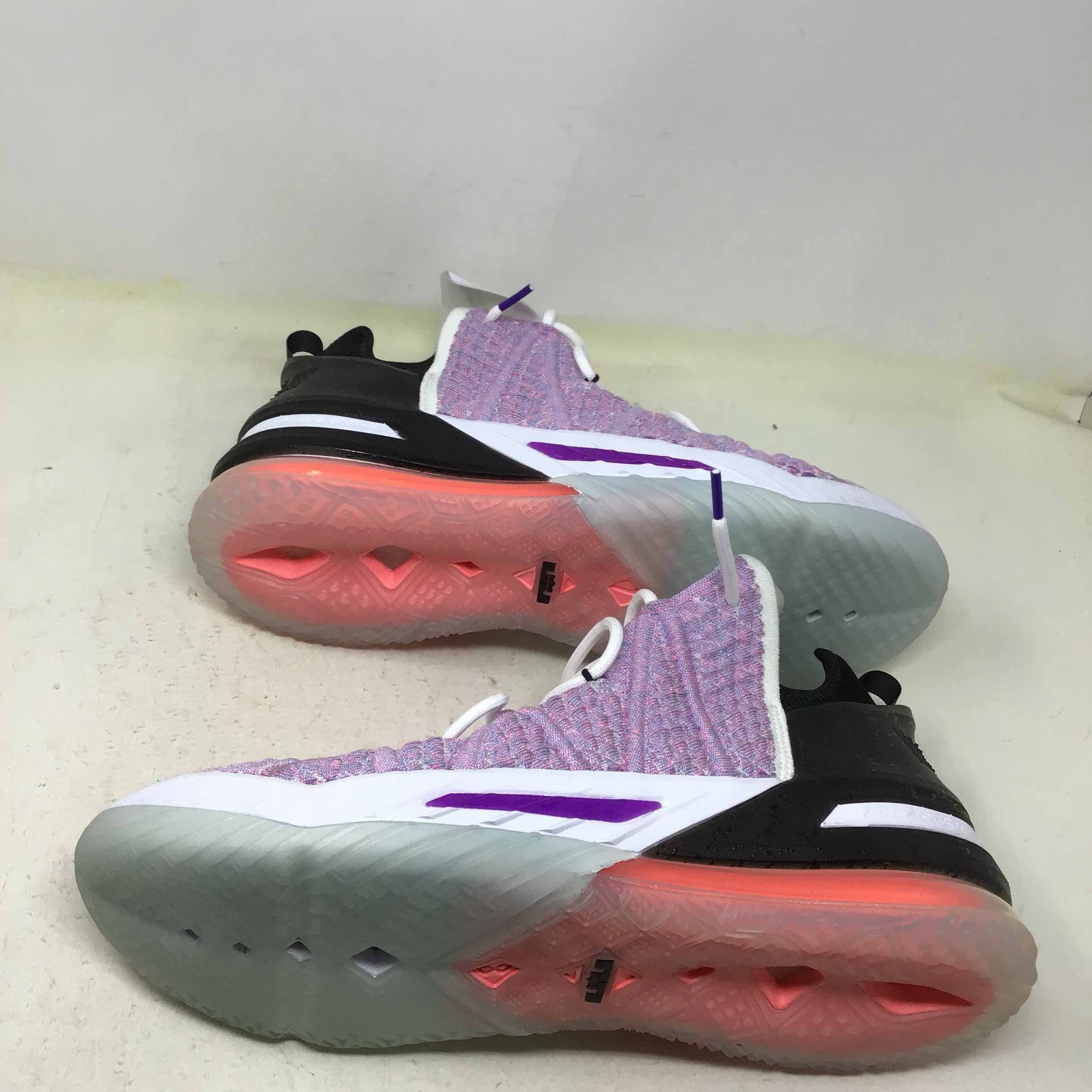 NIKE LEBRON XV111 18 MEN\'S GRAFFITI  BASKETBALL SHOES PURPLE/BLACK  SIZE 12 Nike Lebron 22 Blacklight Mens Basketball Shoes Black Laser  main image 3