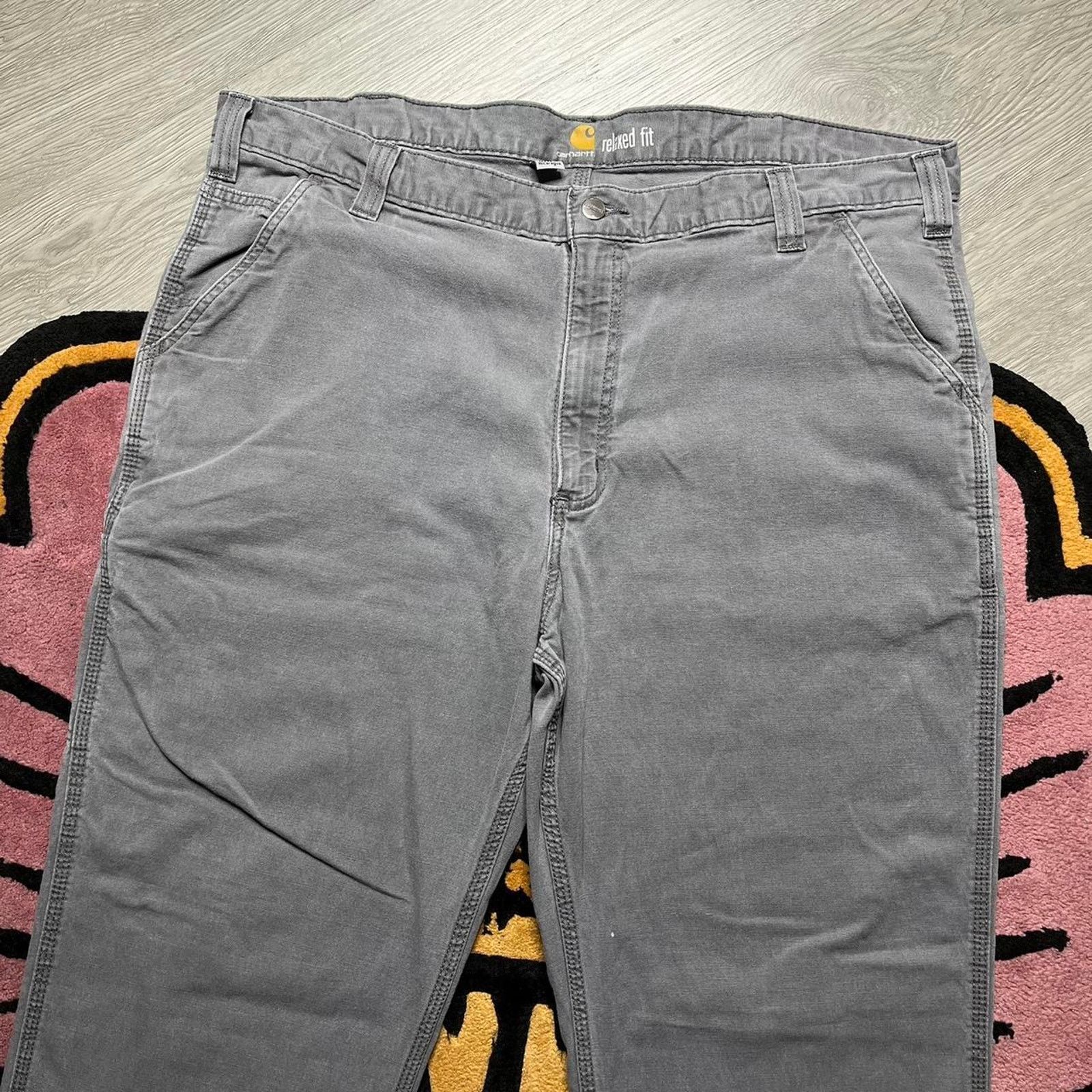 Carhartt Carhartt Relaxed Fit Carpenter Style Work Pants 42x32 Grey Size US 42 / EU 58 - 2 Thumbnail