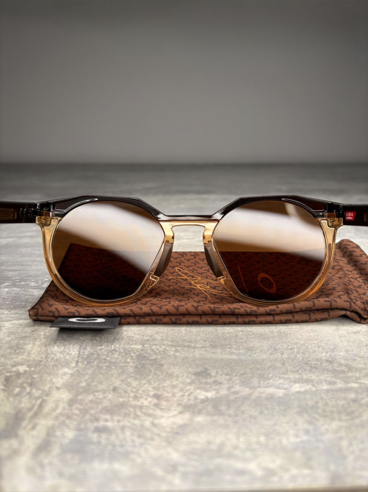 Oakley Oakley HSTN M x Kylian Mbappé Dark Amber/Light Curry Size ONE SIZE - 14 Thumbnail