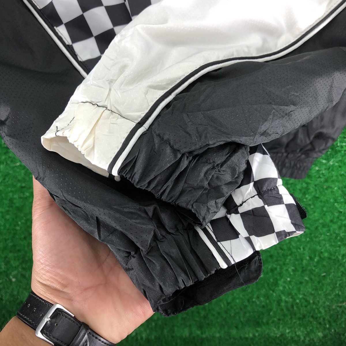 Japanese Brand × Vintage Vintage Checkerboard Zipper Jacket by Solio Black & White Size US M / EU 48-50 / 2 - 11 Thumbnail