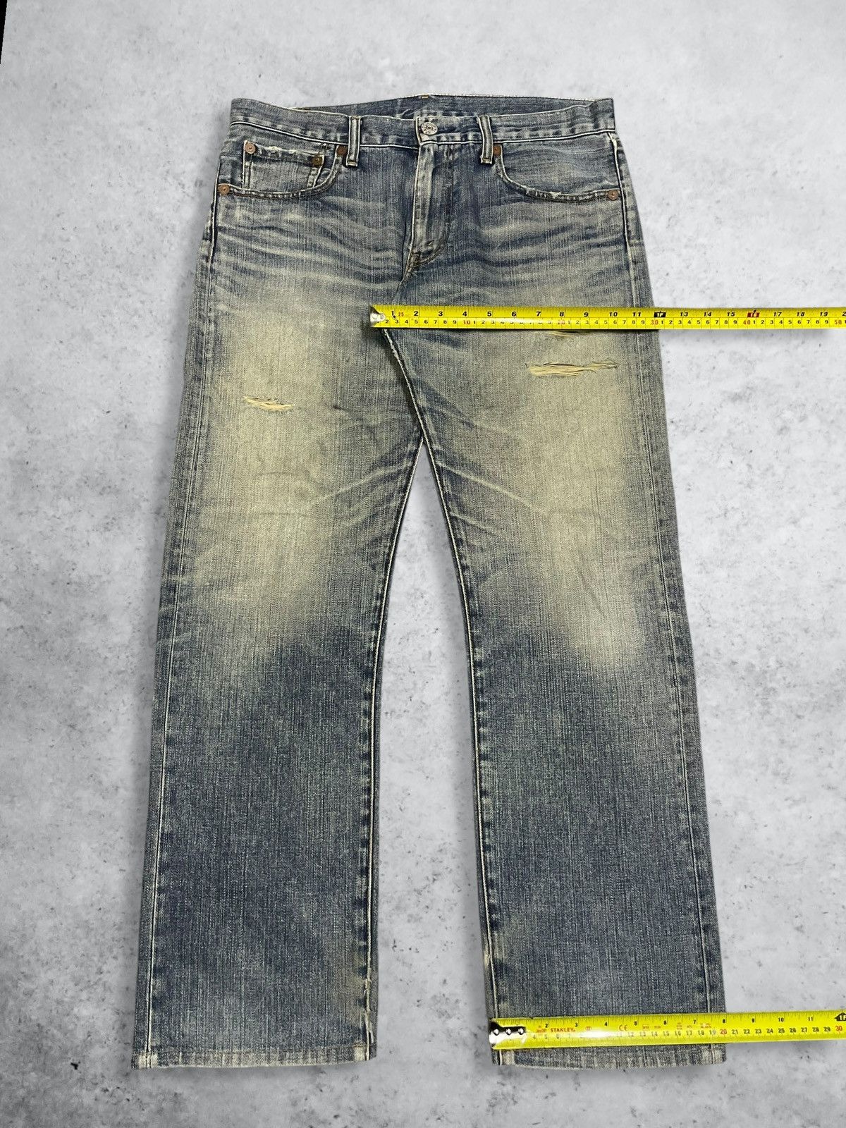 Levi's Vintage Y2K Levi’s 505 Sandwash Distressed Baggy Jeans #3072 Size US 33 - 18 Thumbnail