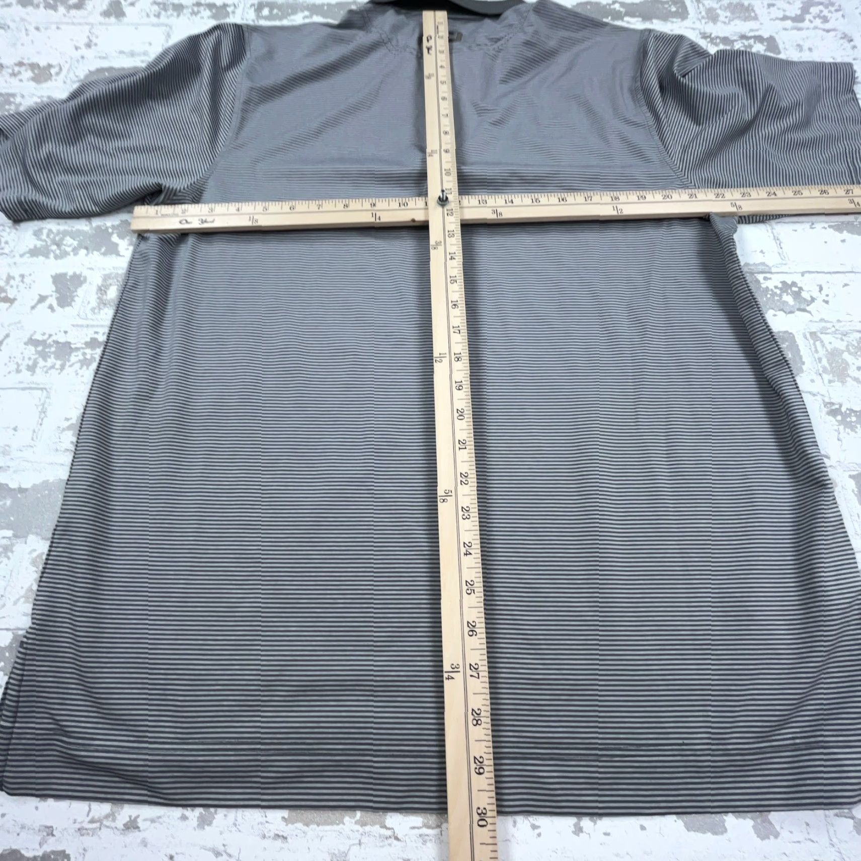 Footjoy FootJoy Polo Shirt Men Large Gray Striped Performance Golf Club Twin Creeks Size US L / EU 52-54 / 3 - 7 Thumbnail